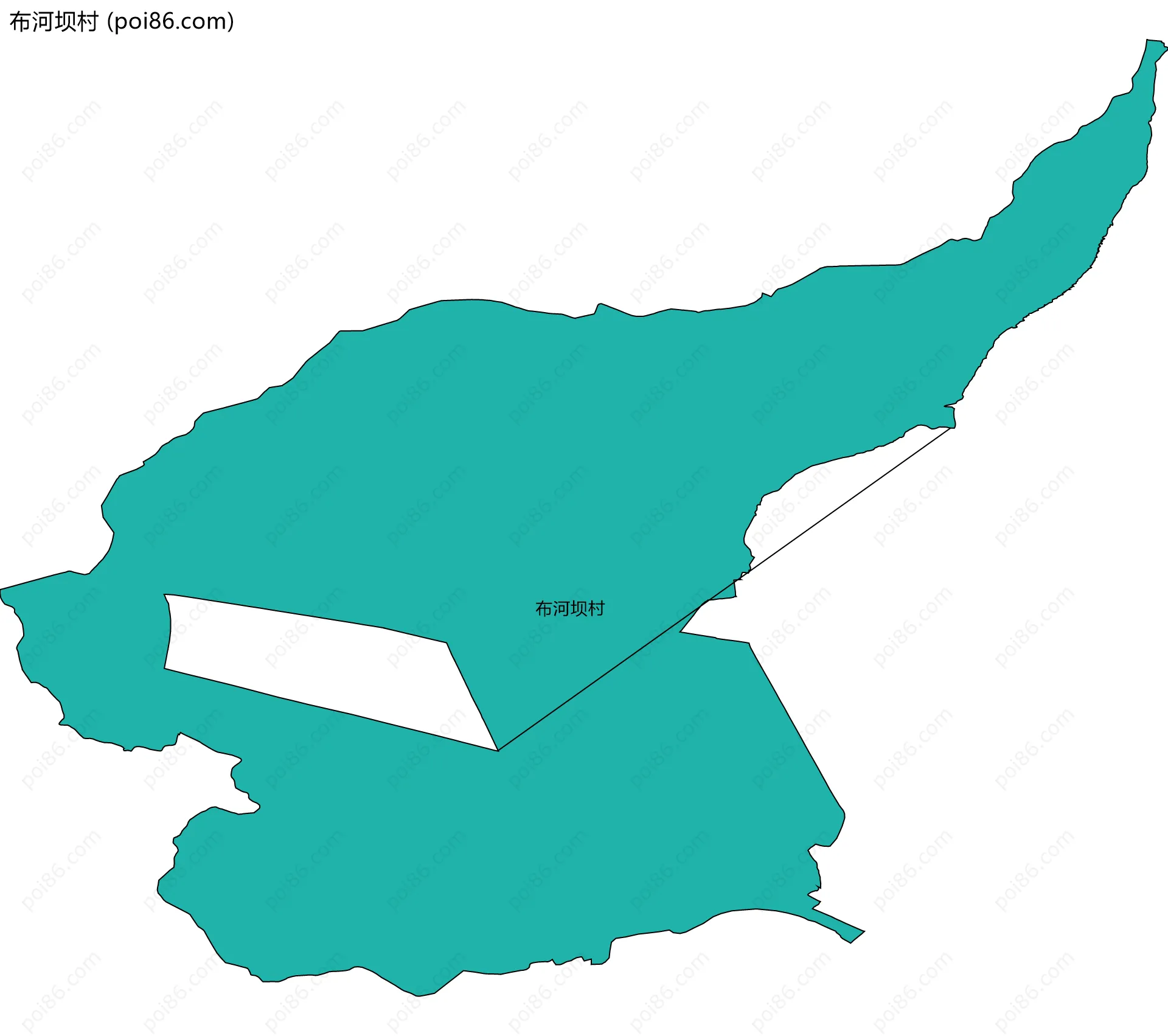 布河坝村边界地图