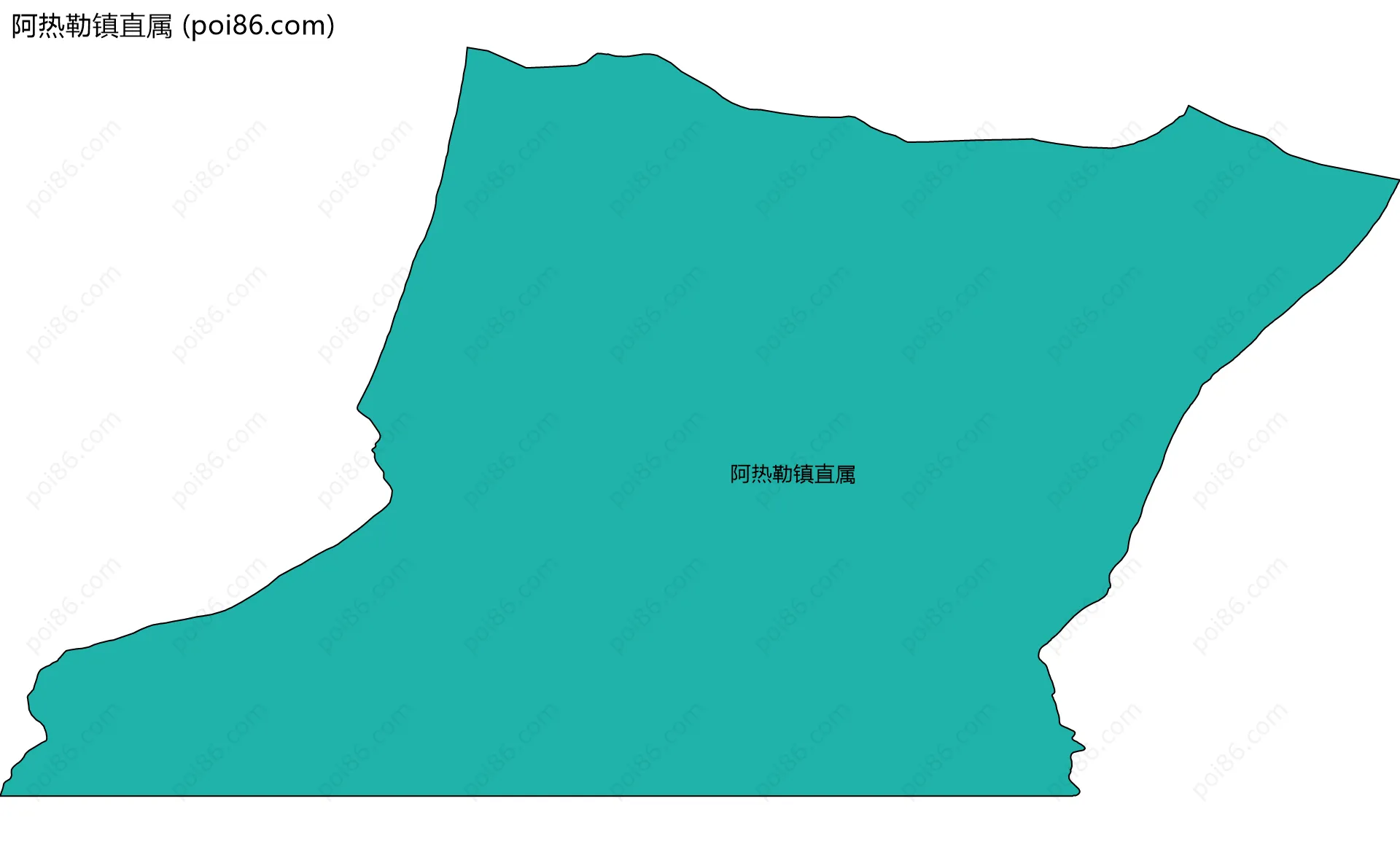 阿热勒镇直属边界地图