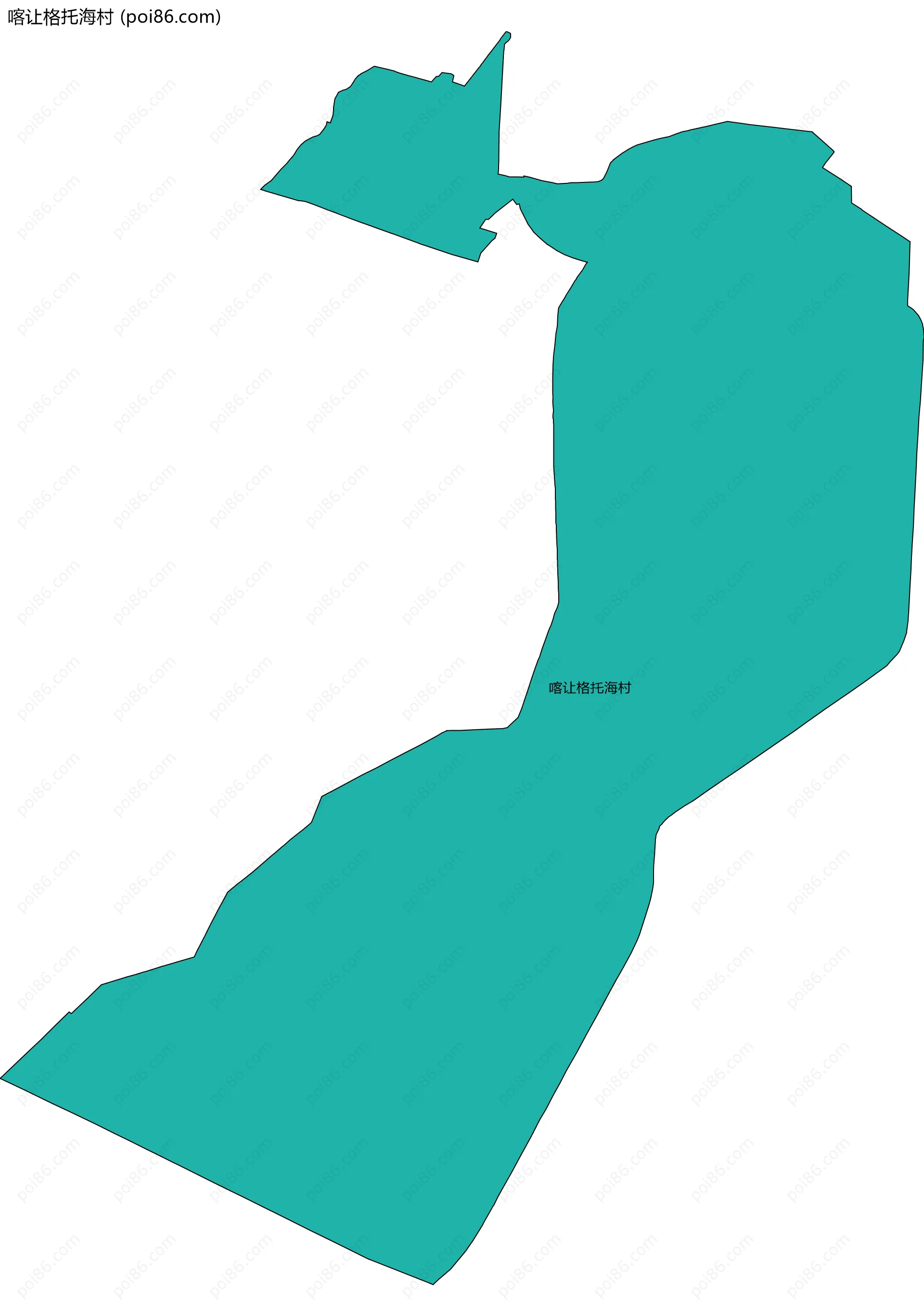 喀让格托海村边界地图