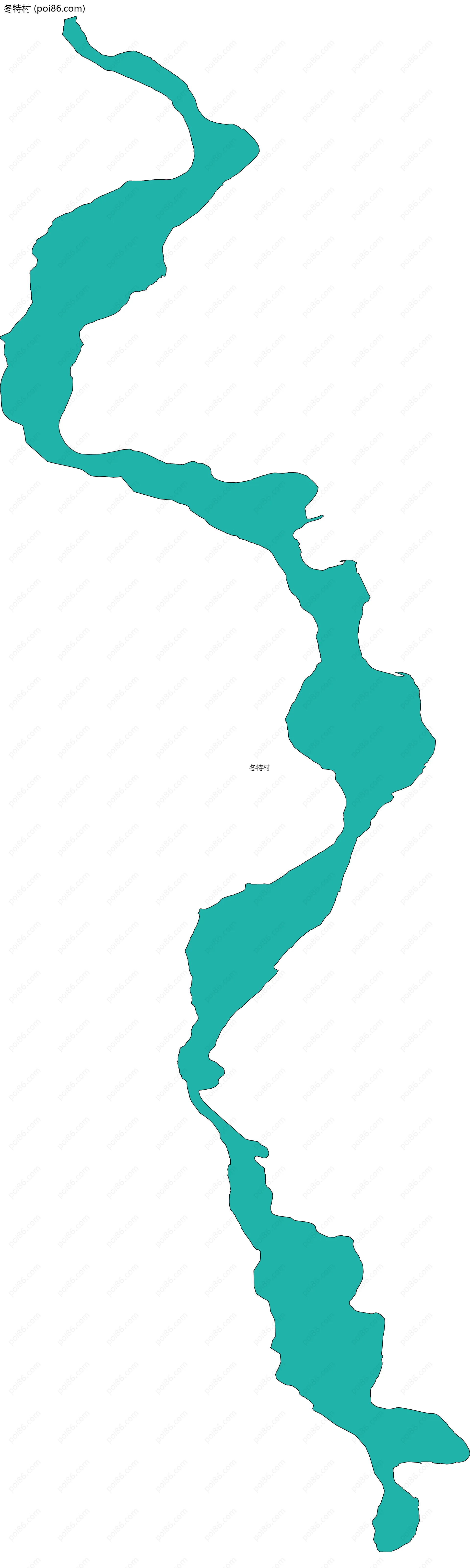 冬特村边界地图