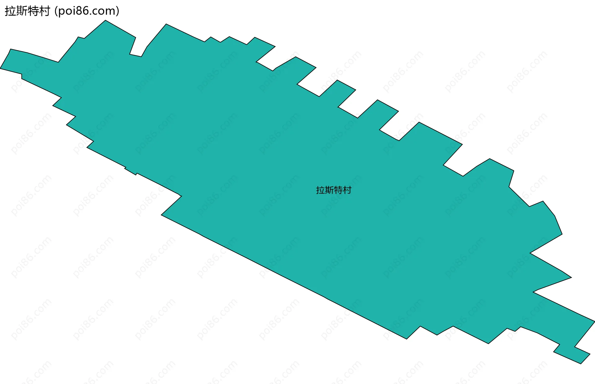 拉斯特村边界地图