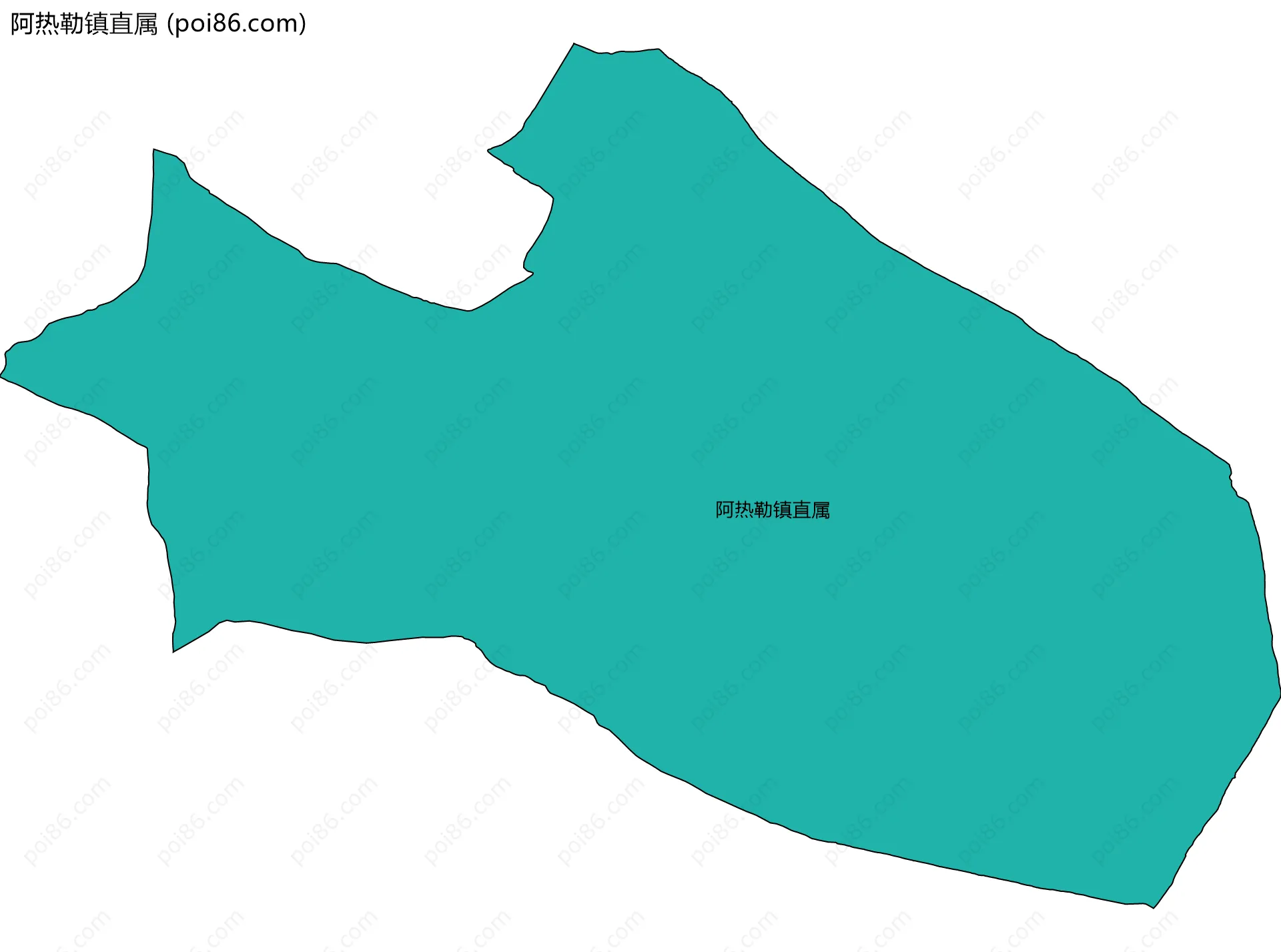 阿热勒镇直属边界地图