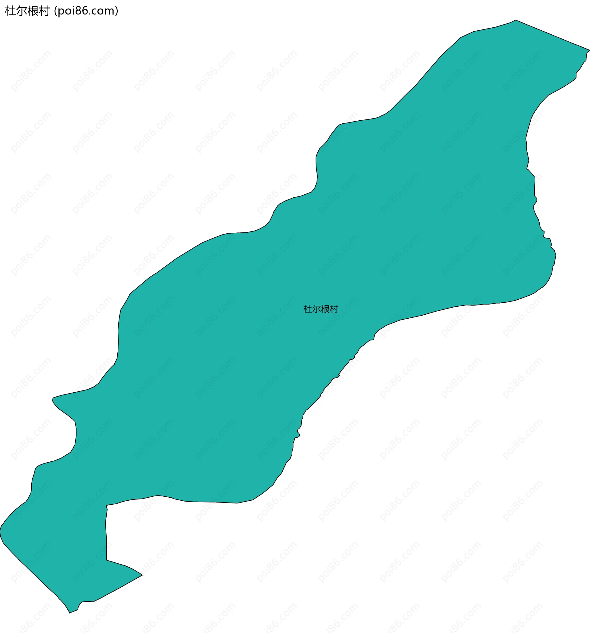 杜尔根村边界地图