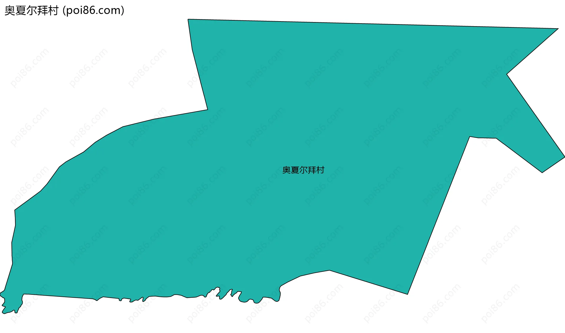奥夏尔拜村边界地图