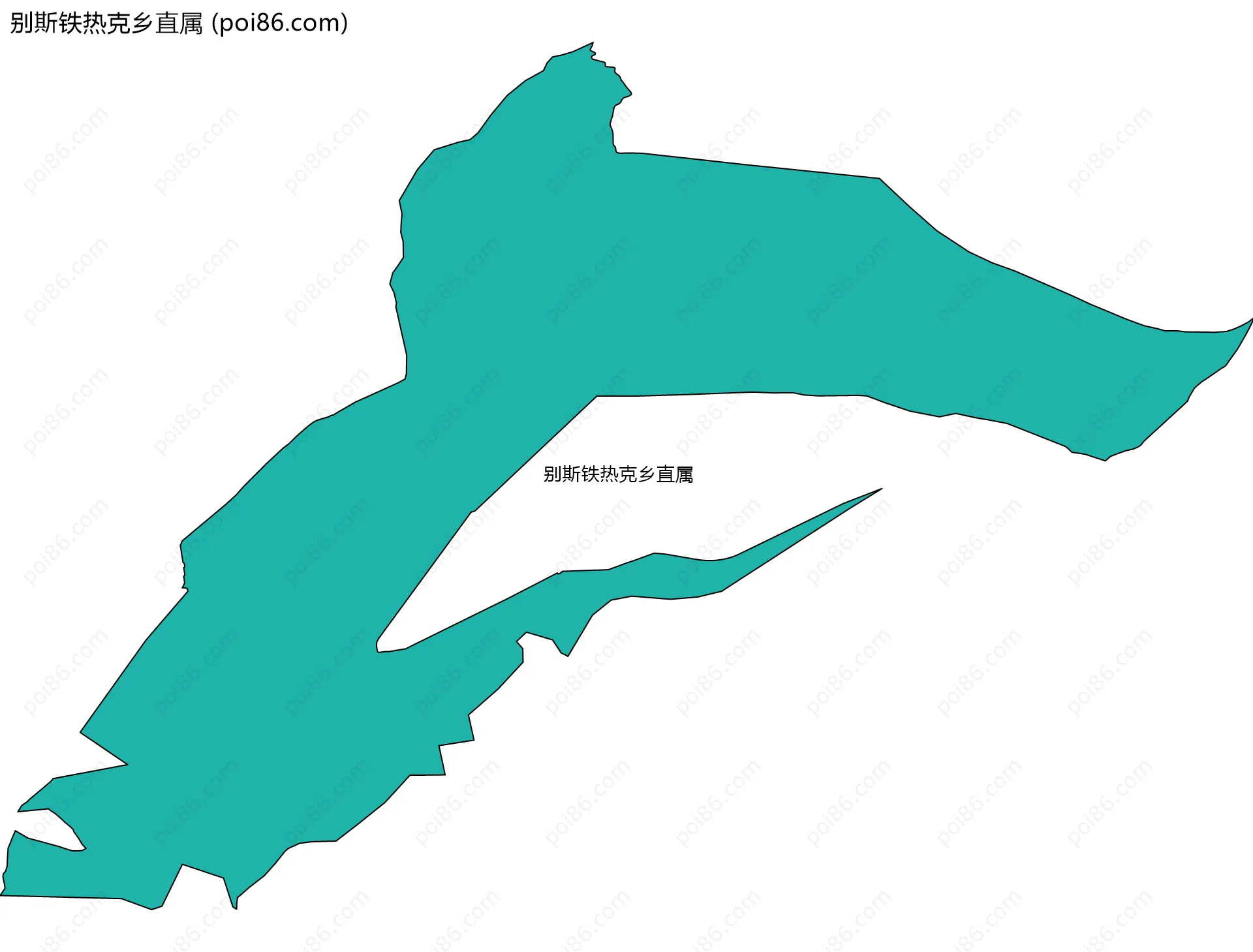 别斯铁热克乡直属边界地图