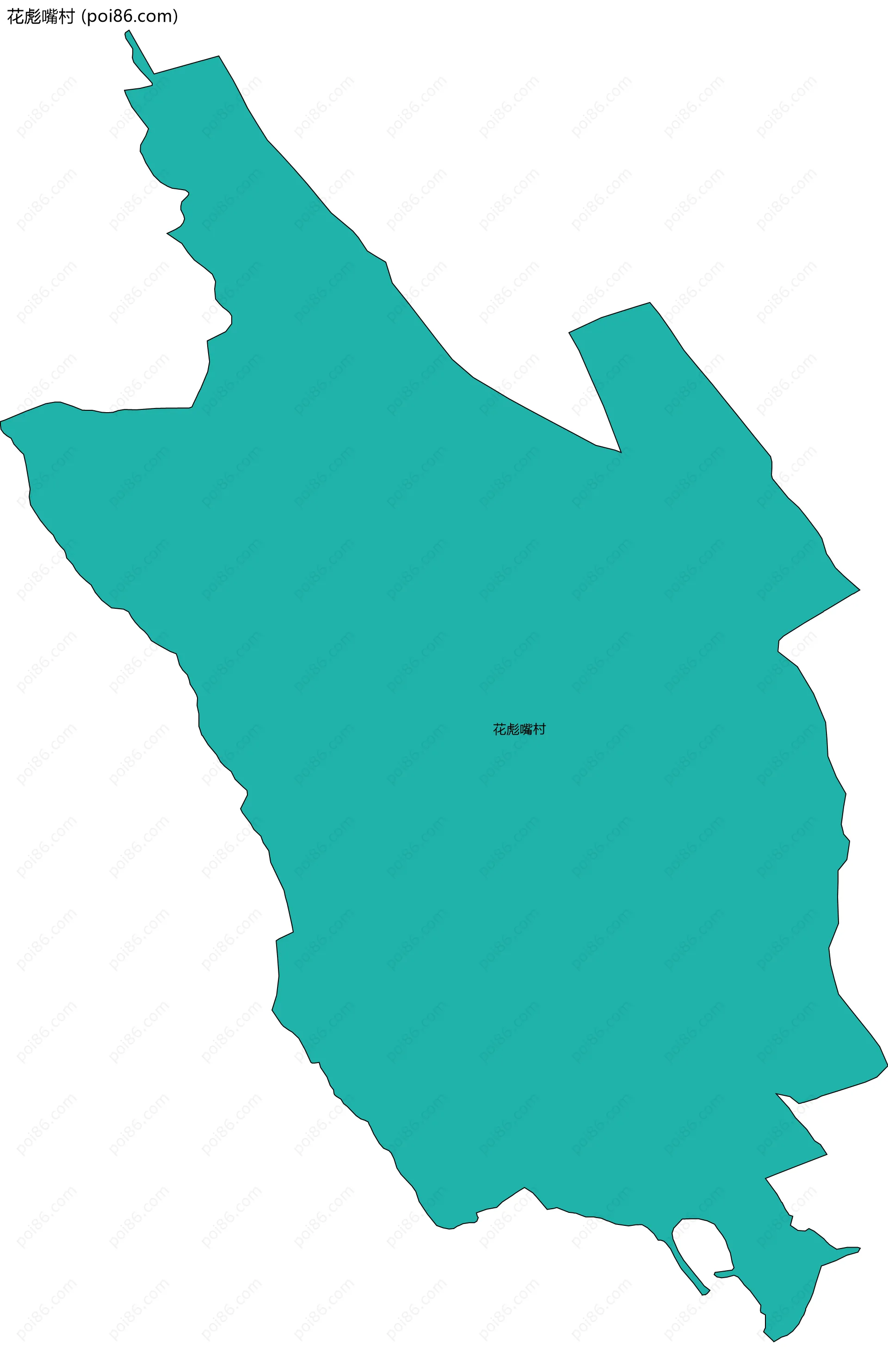 花彪嘴村边界地图