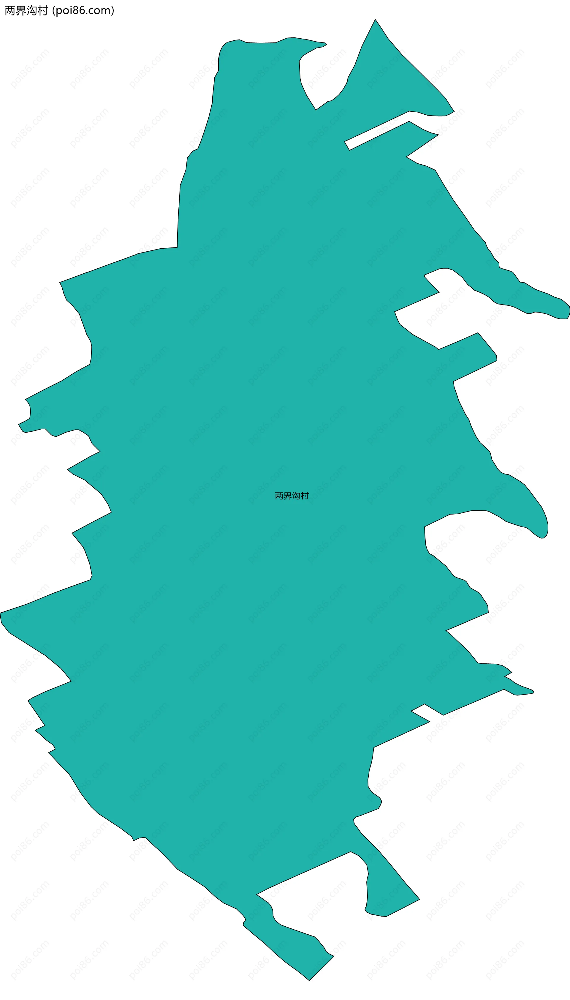 两界沟村边界地图