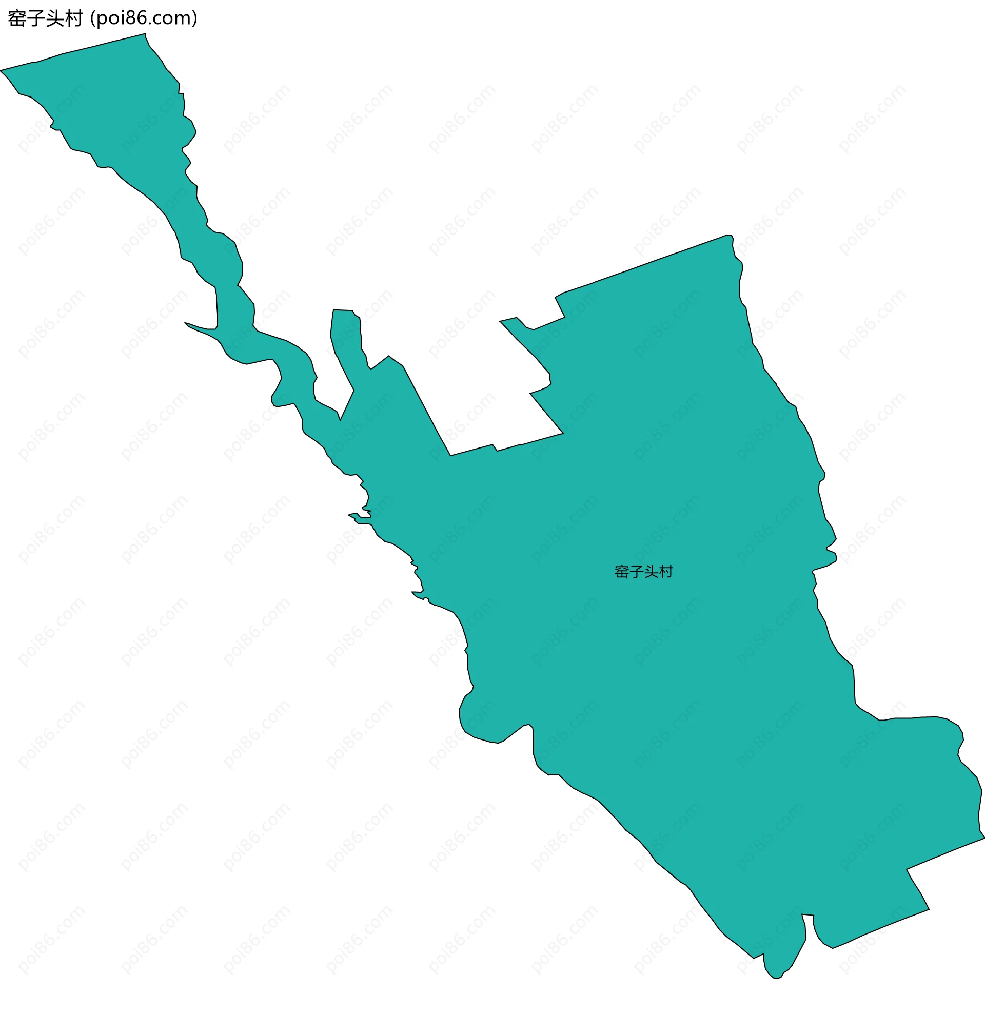 窑子头村边界地图