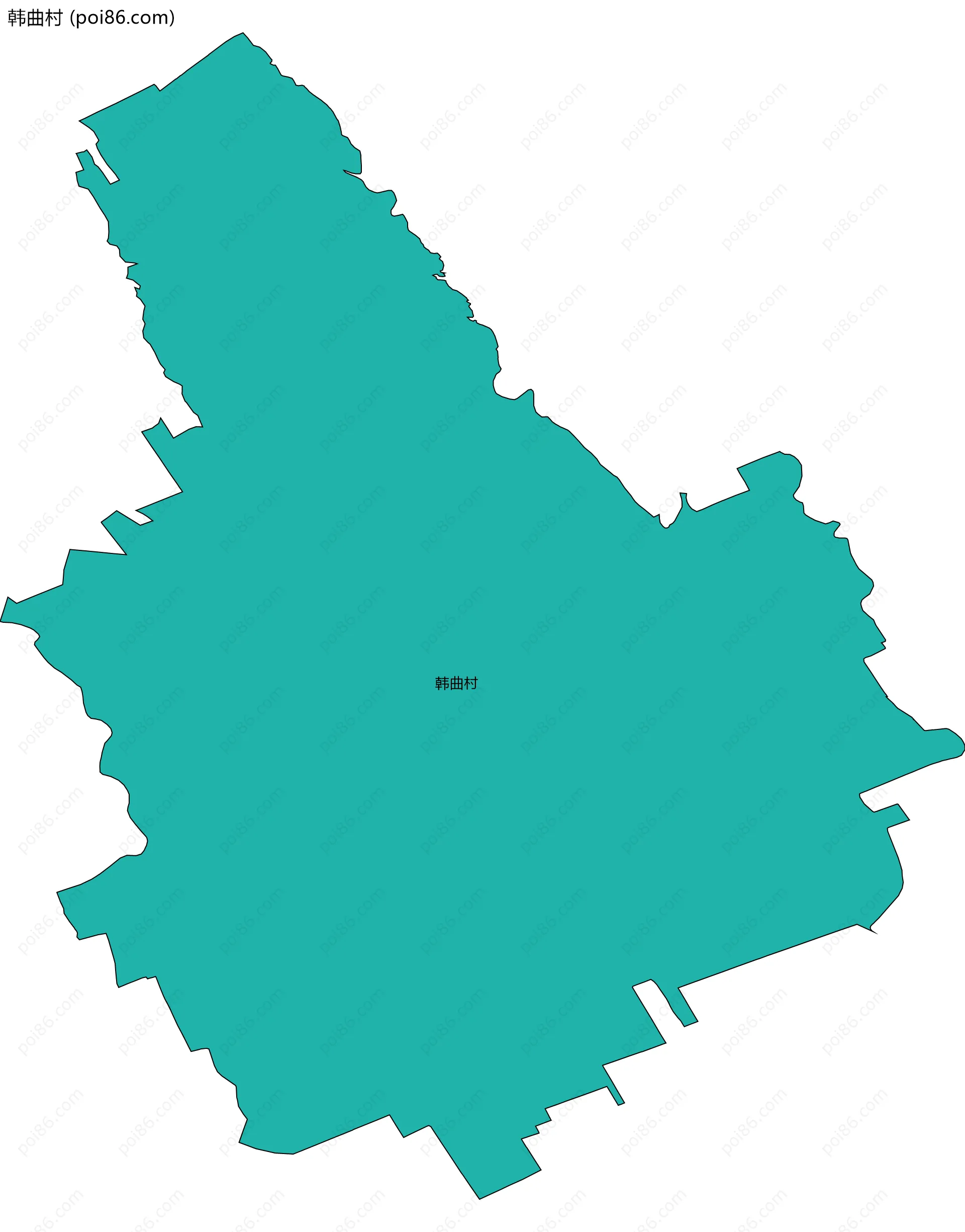 韩曲村边界地图