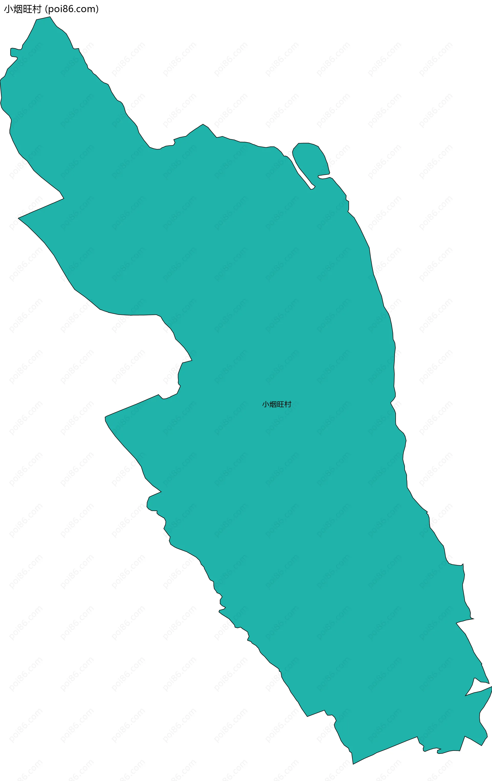 小烟旺村边界地图