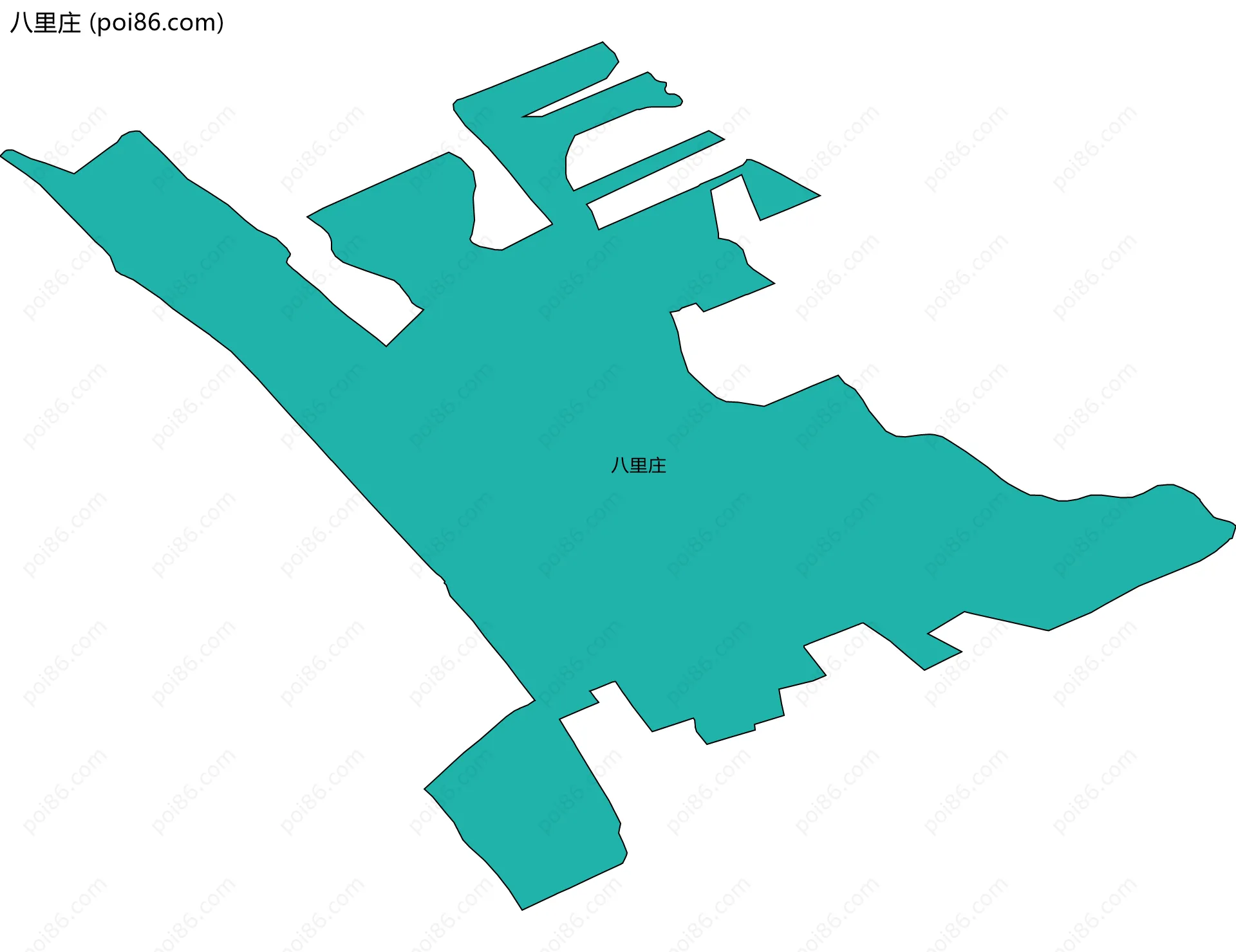 八里庄边界地图
