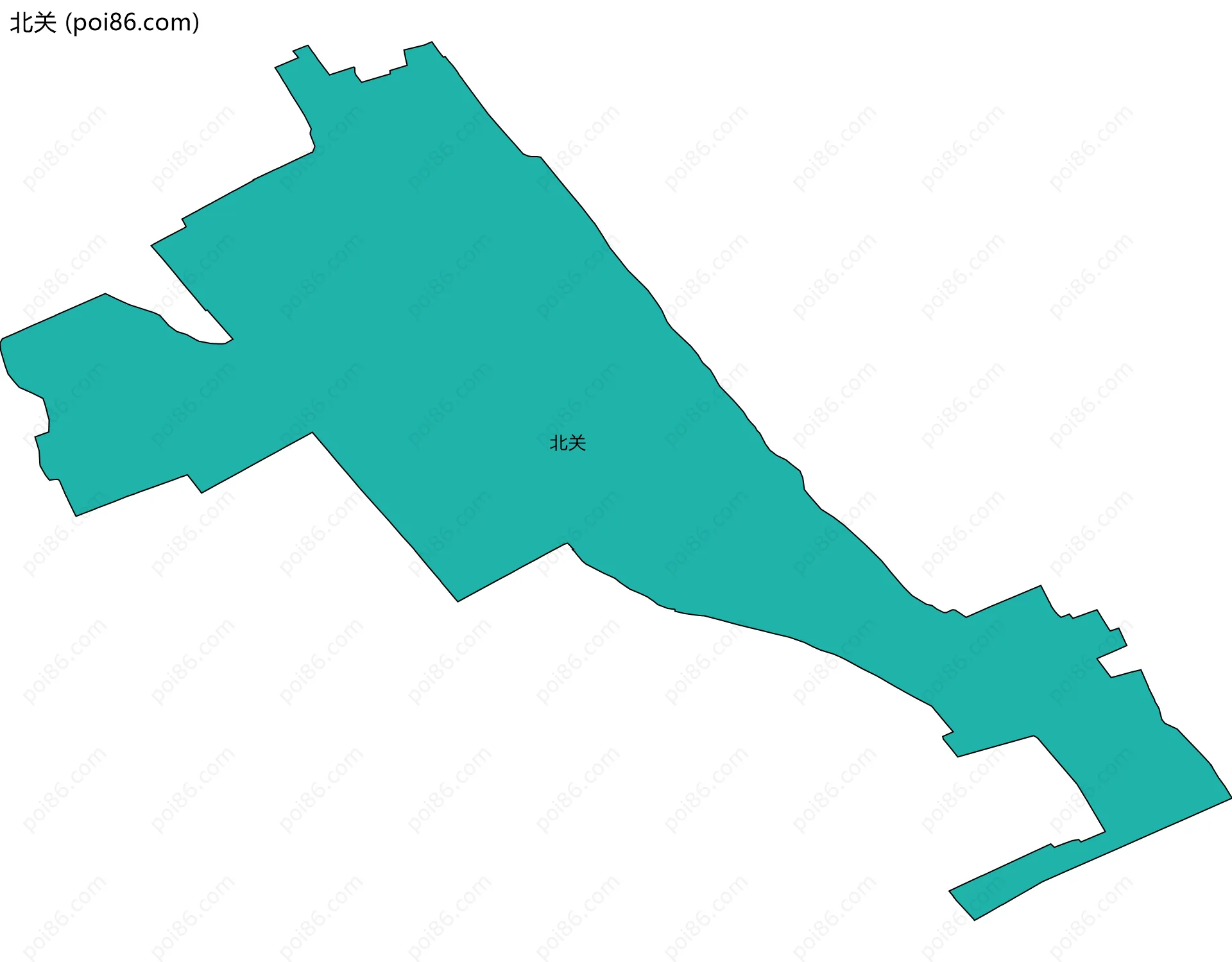 北关边界地图