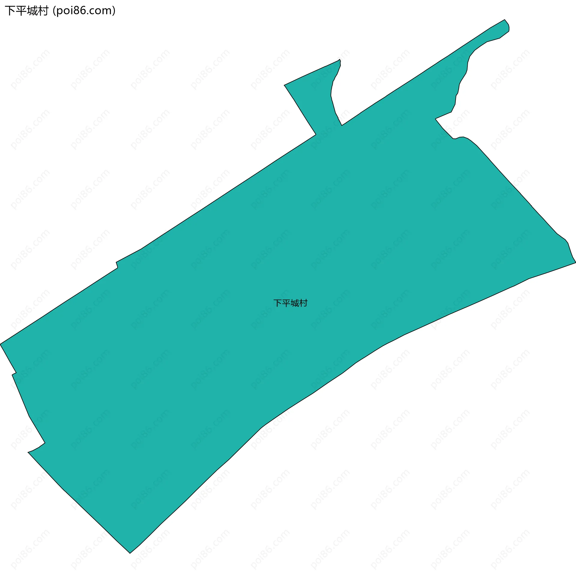 下平城村边界地图