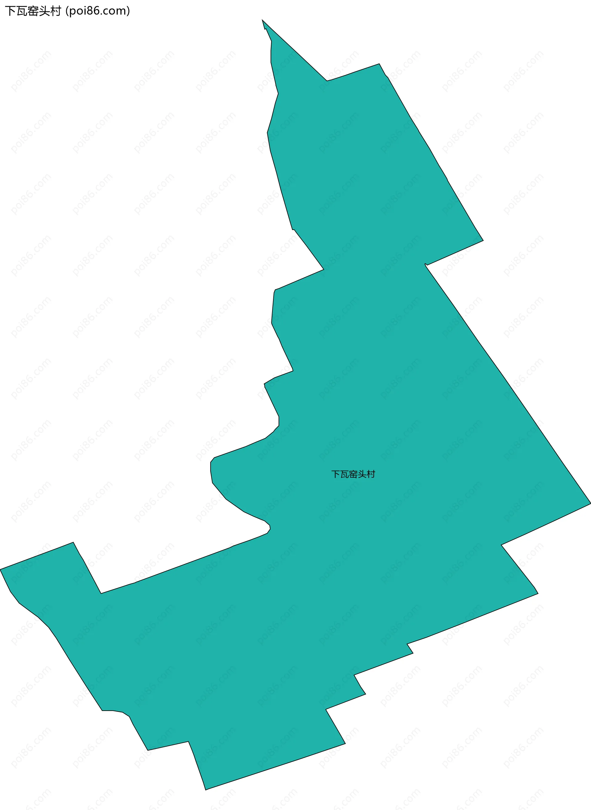 下瓦窑头村边界地图