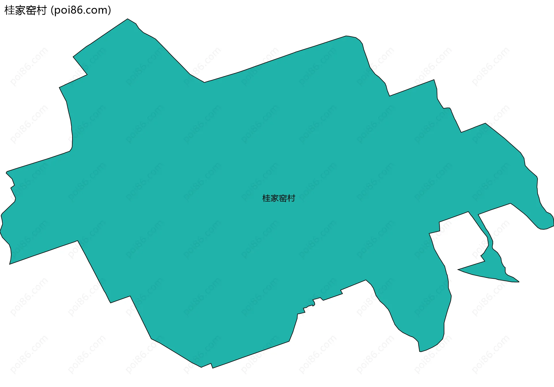 桂家窑村边界地图