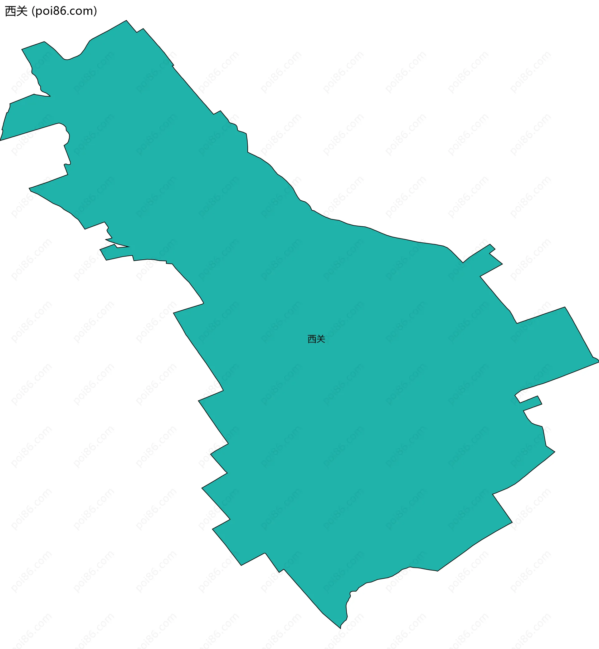 西关边界地图