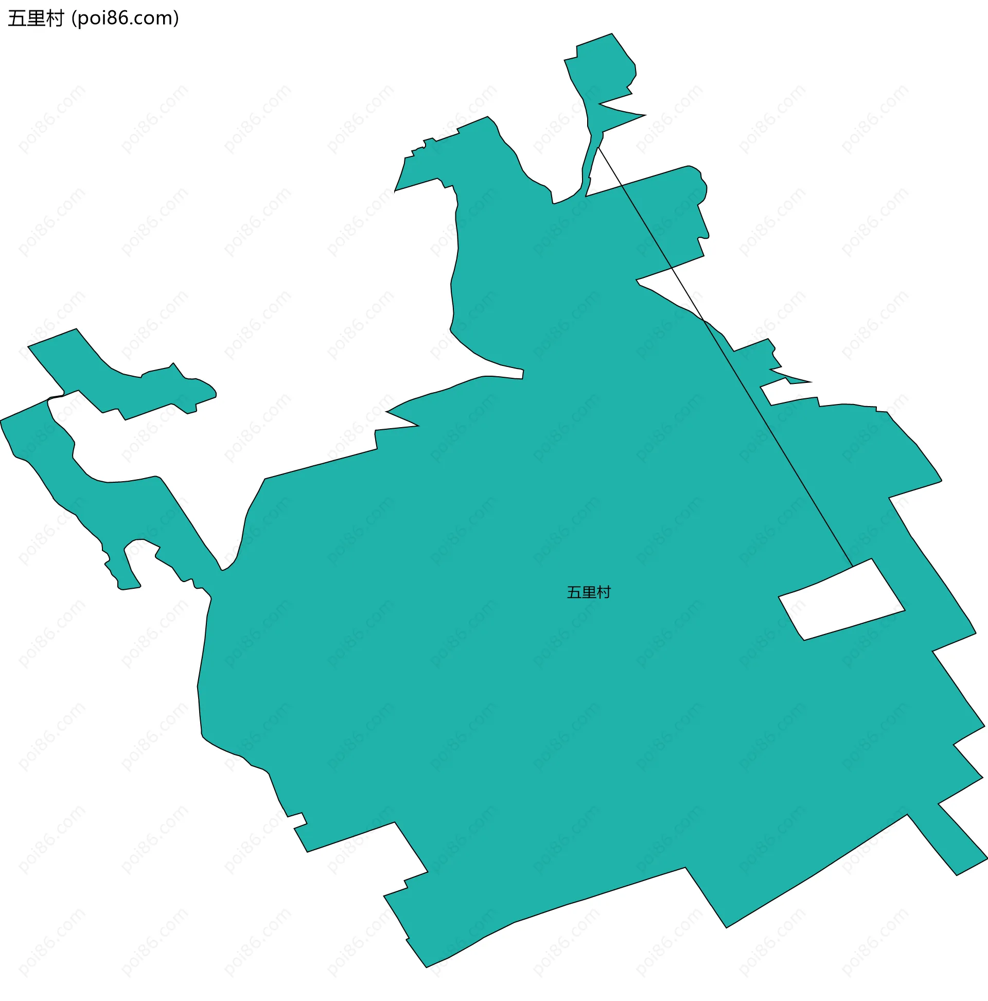 五里村边界地图