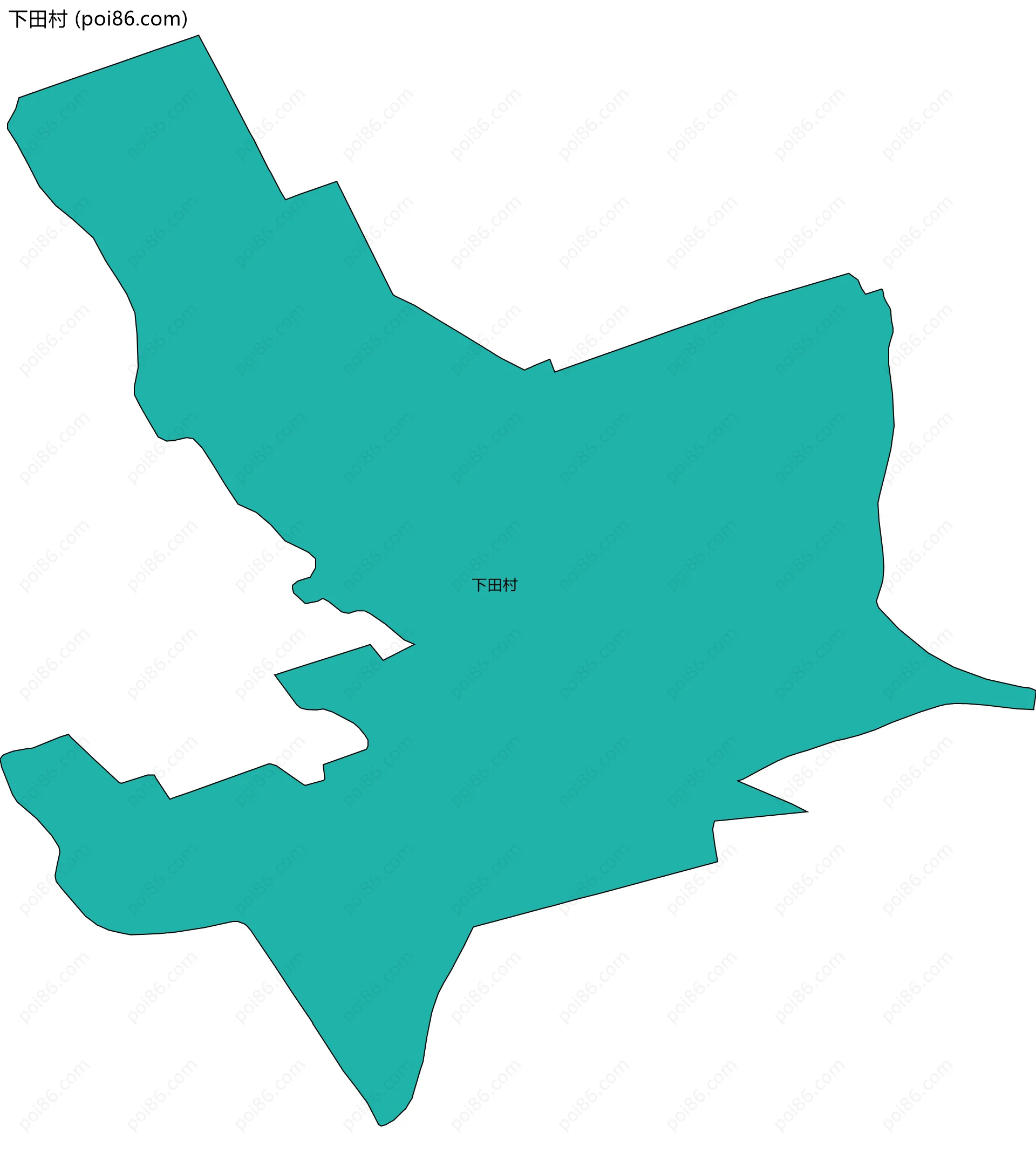 下田村边界地图