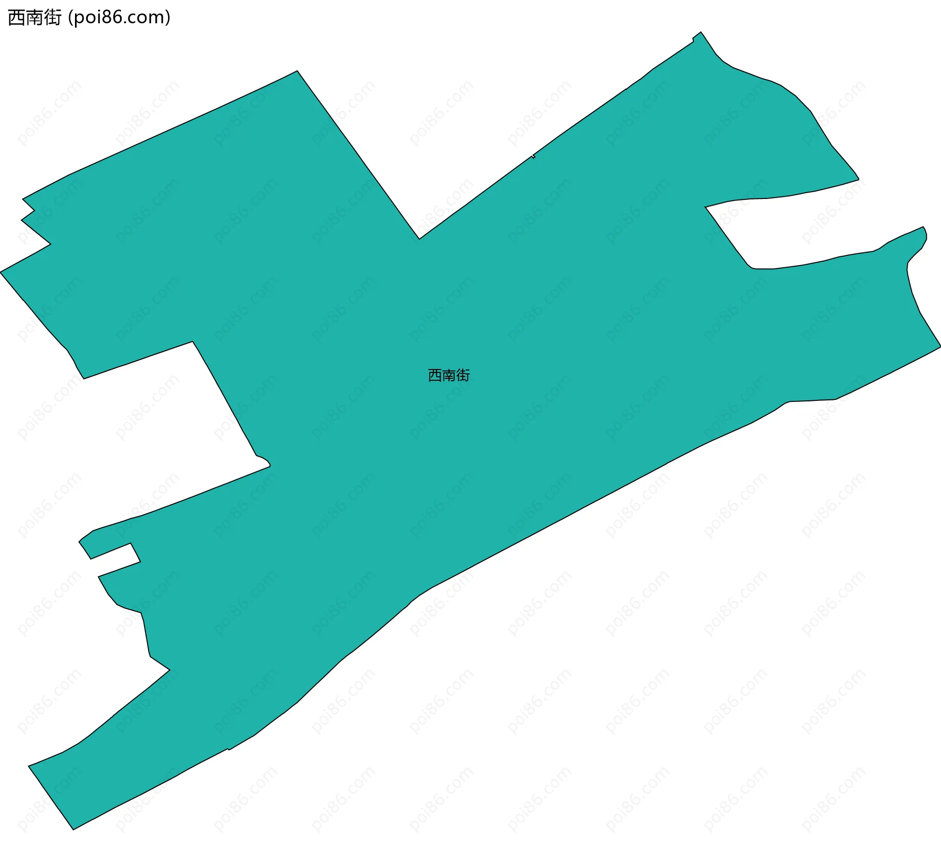 西南街边界地图