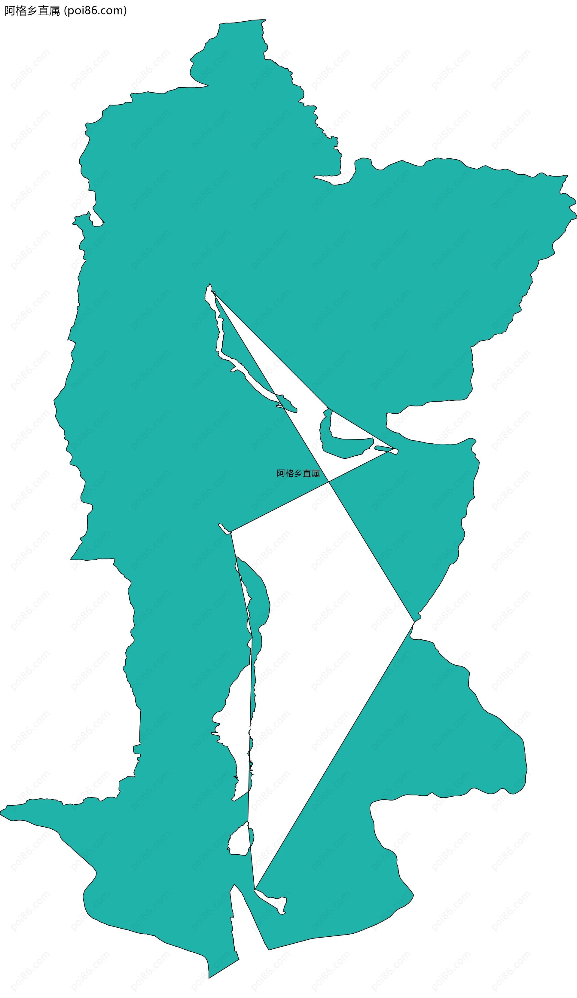 阿格乡直属边界地图