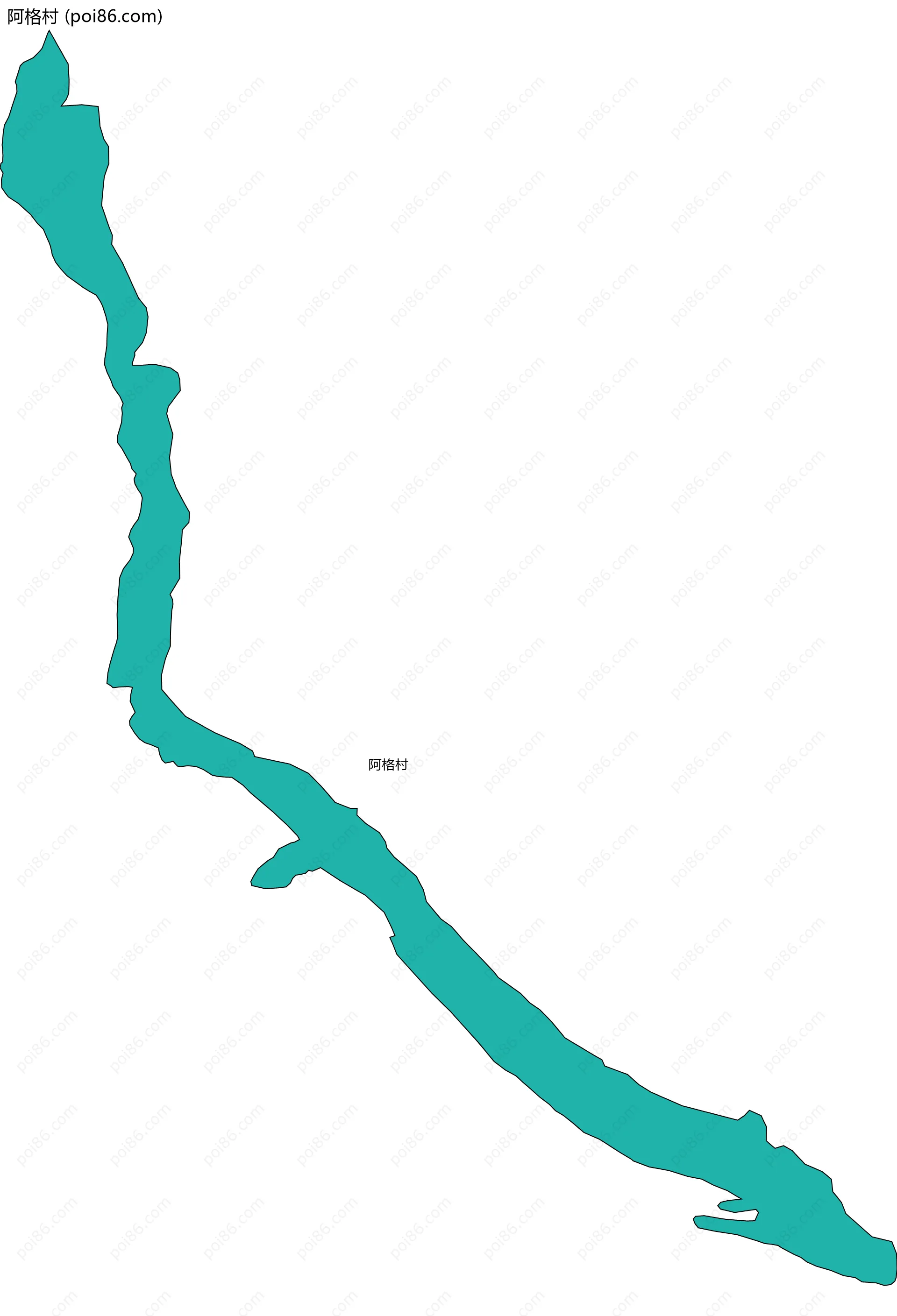 阿格村边界地图