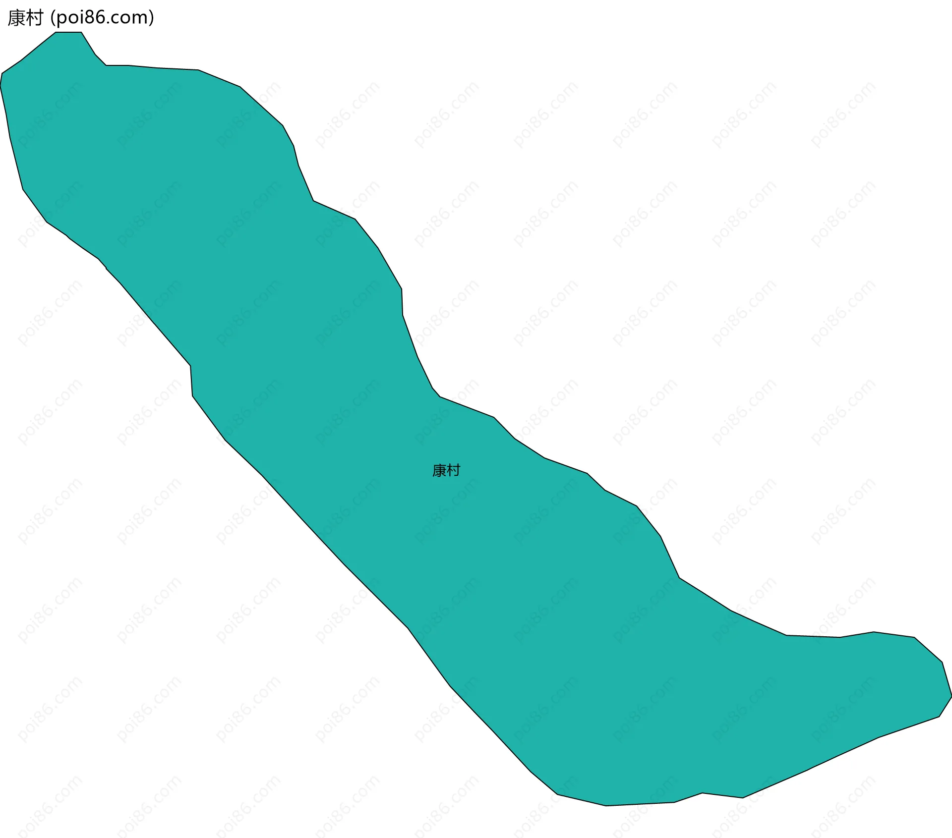 康村边界地图