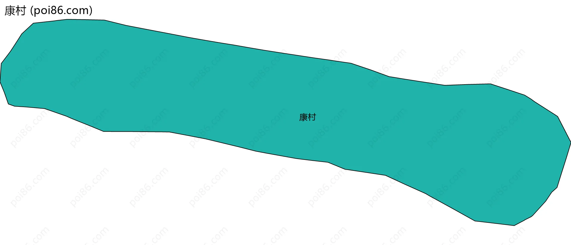 康村边界地图