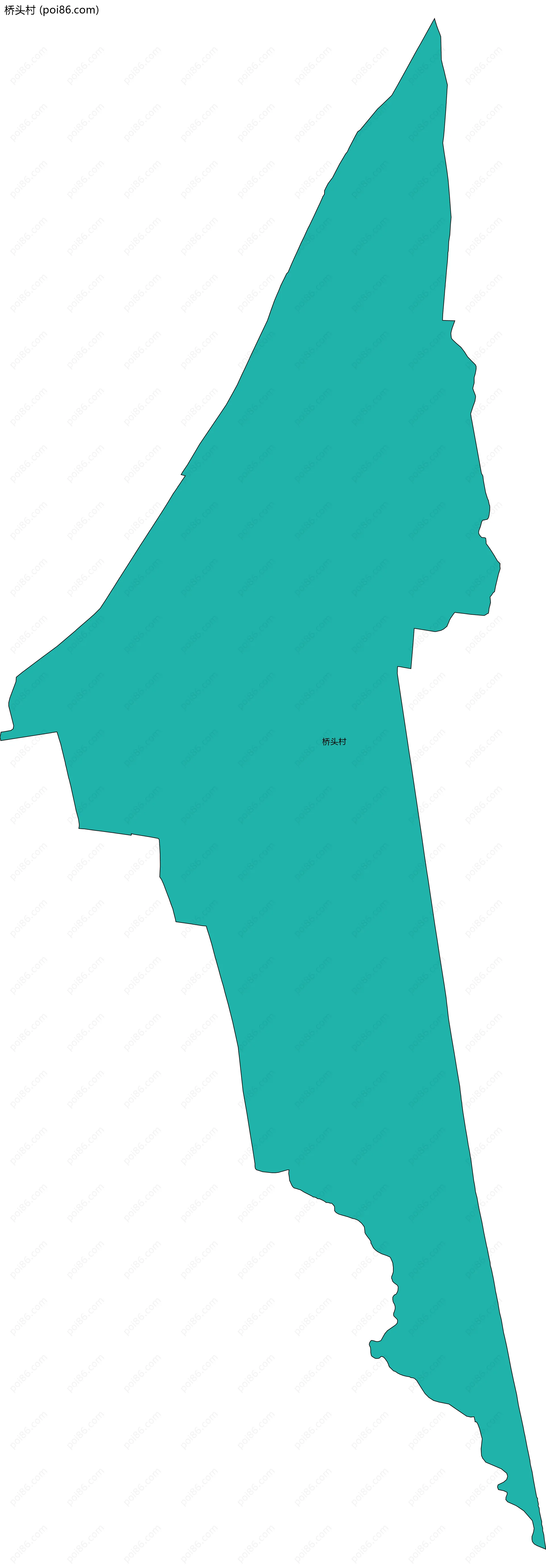 桥头村边界地图