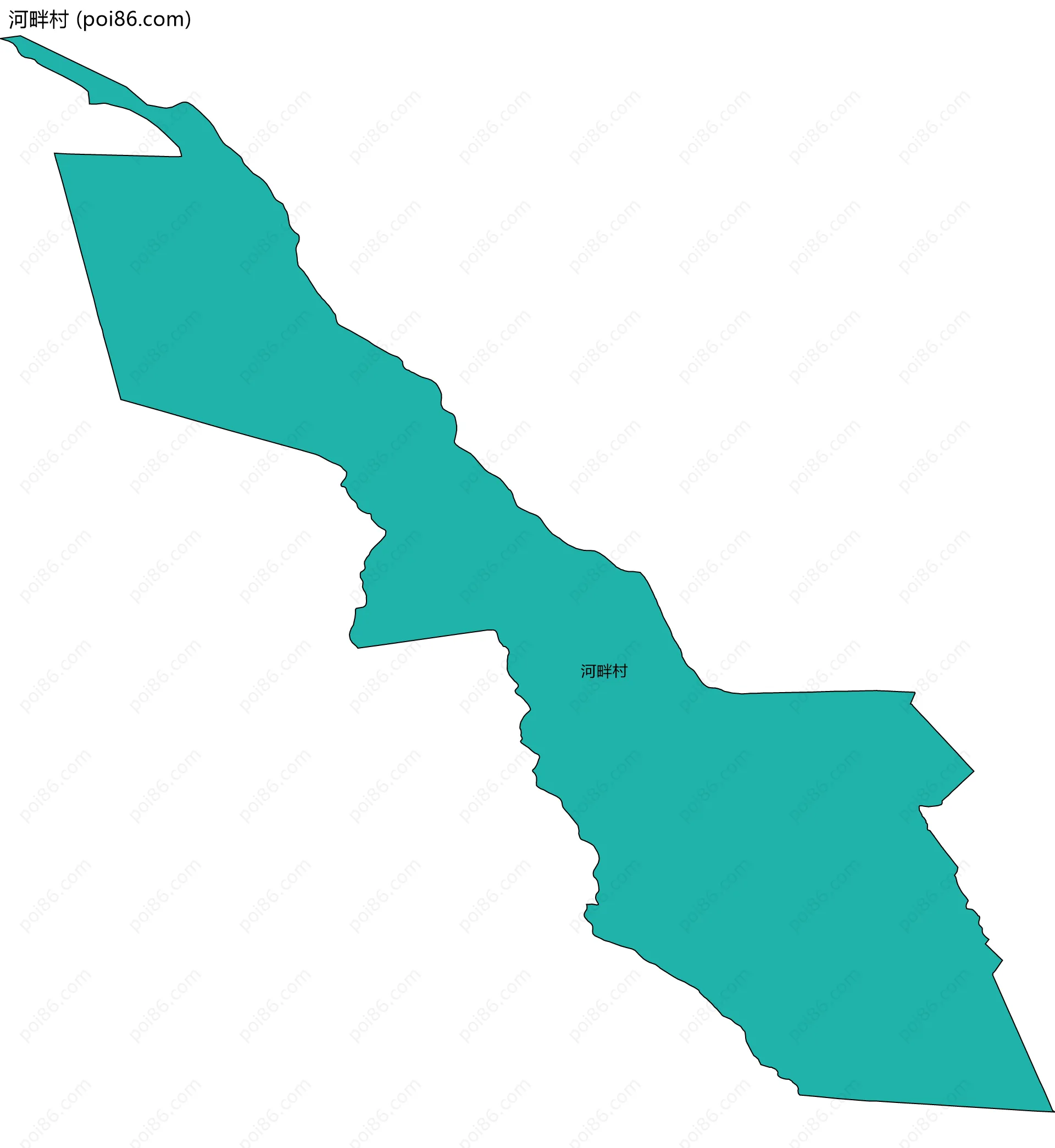 河畔村边界地图