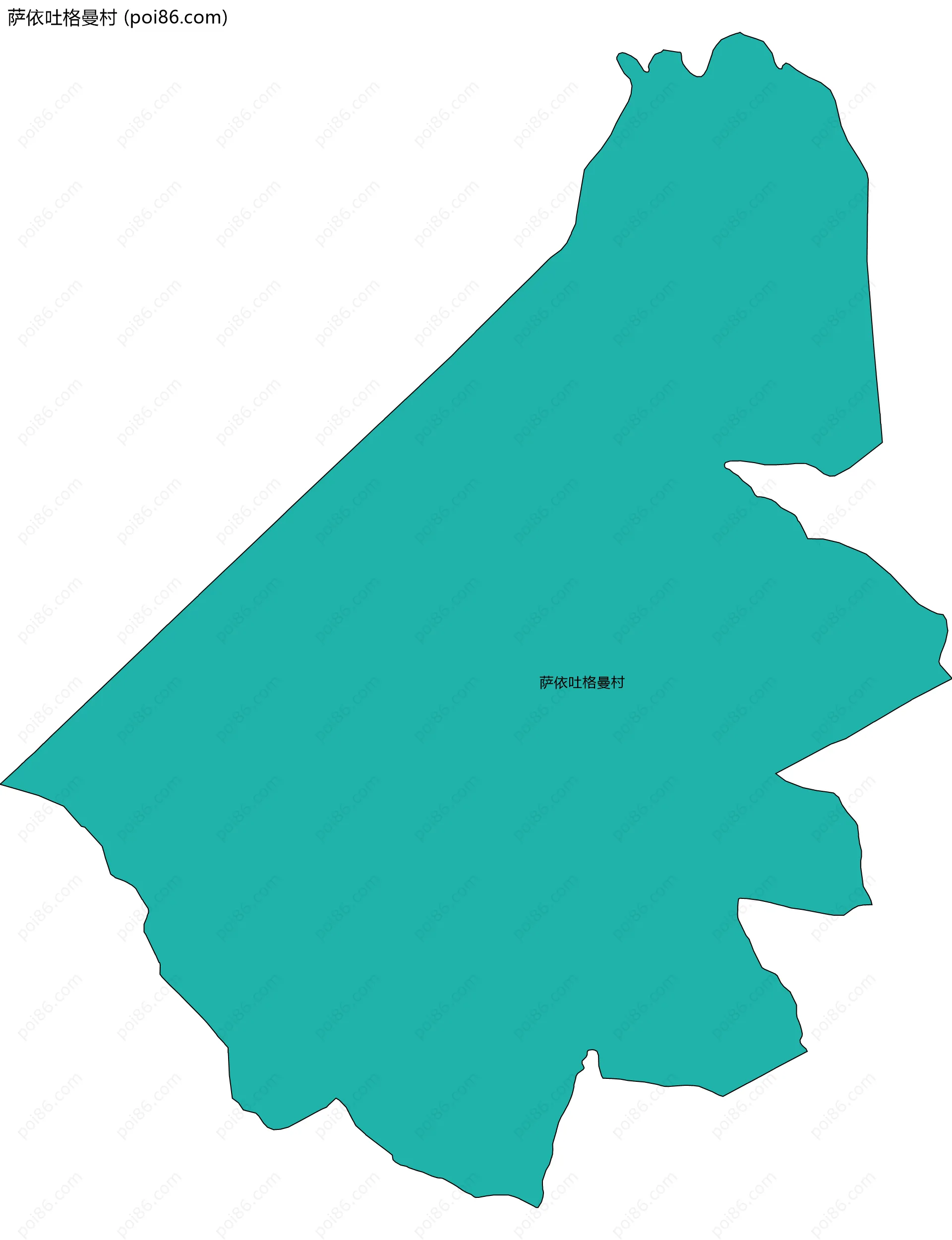 萨依吐格曼村边界地图