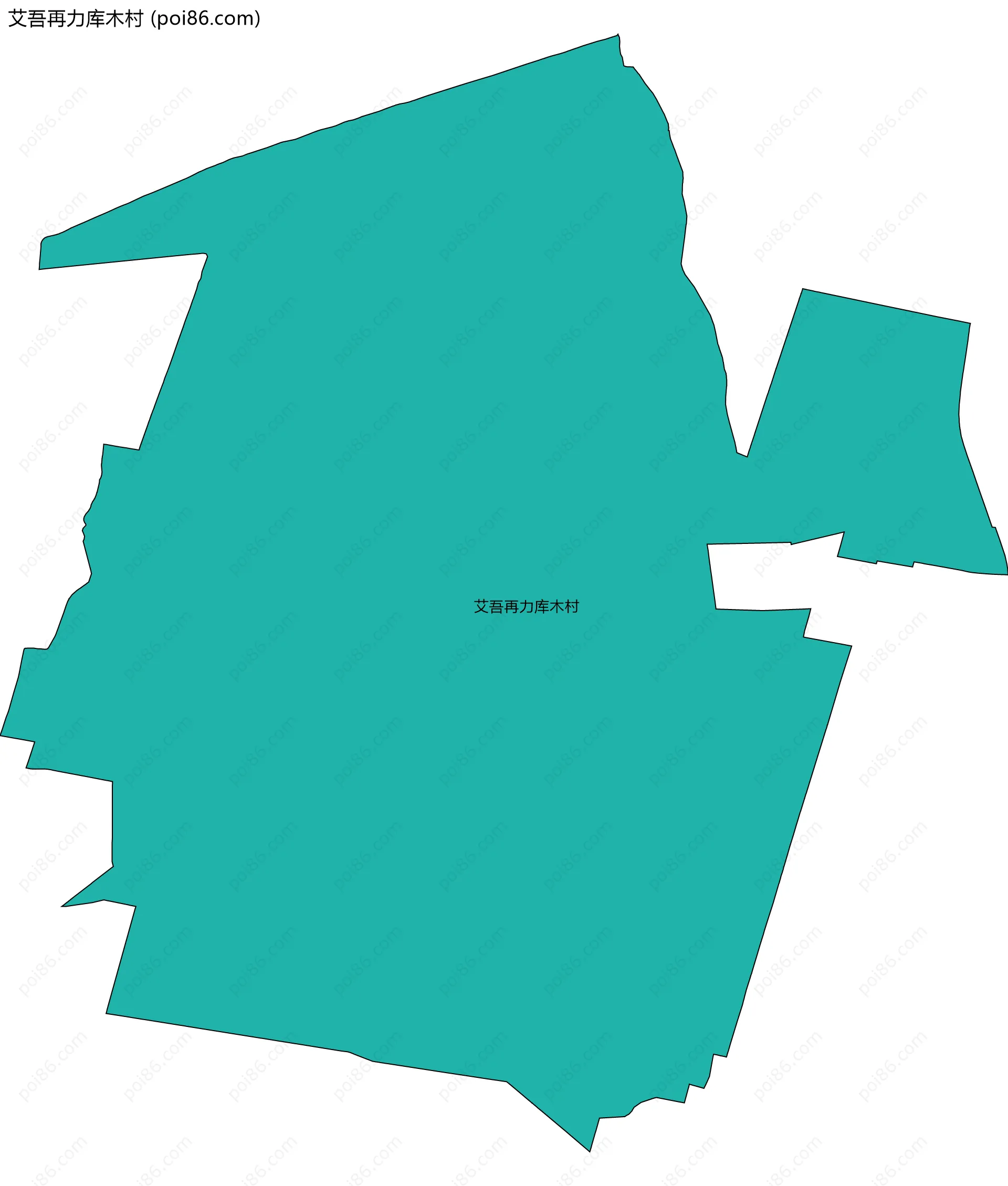 艾吾再力库木村边界地图