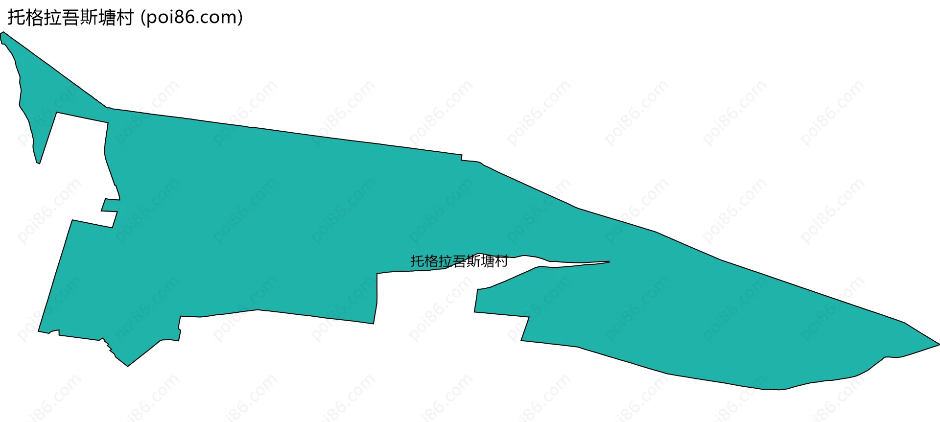 托格拉吾斯塘村边界地图