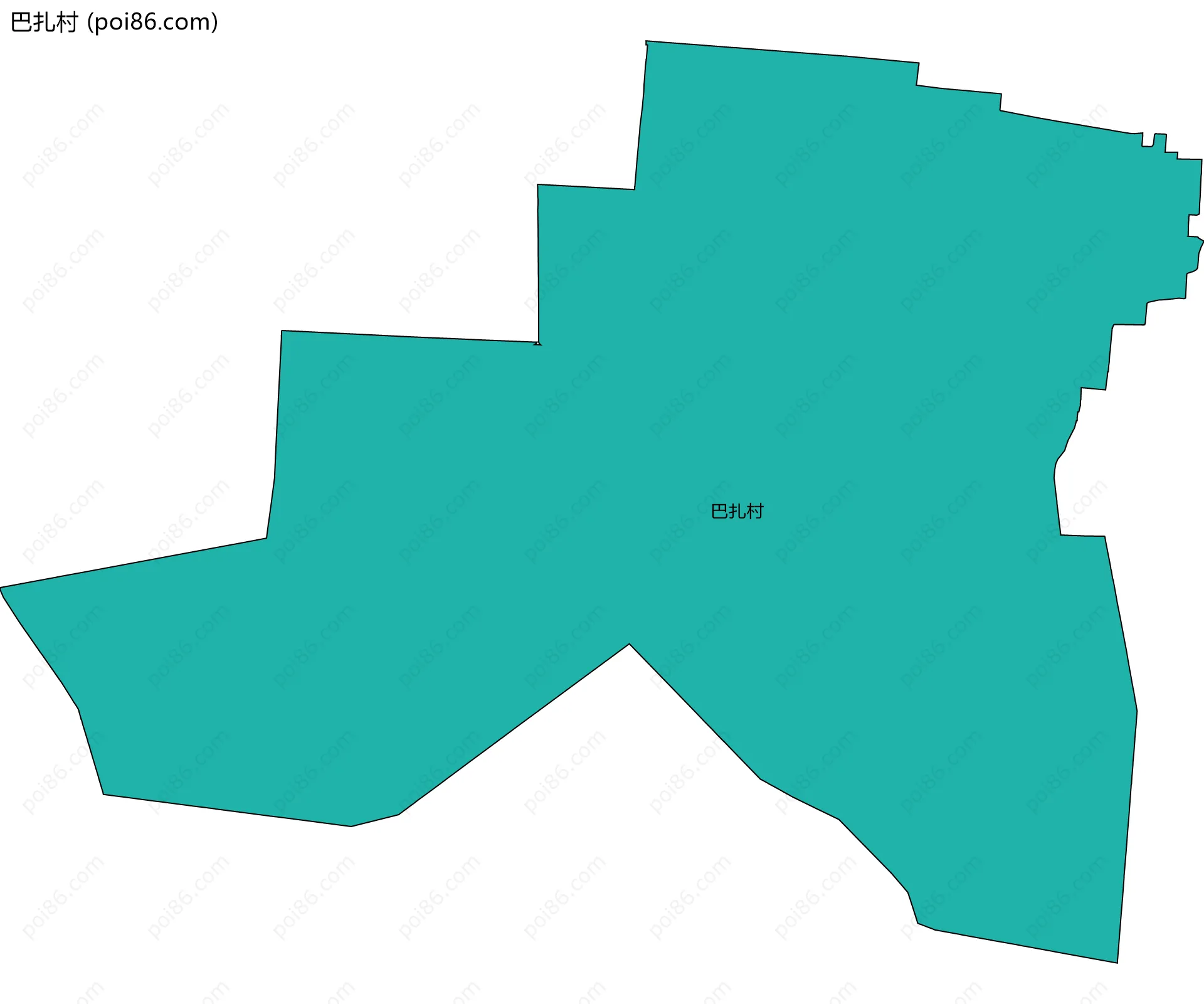 巴扎村边界地图