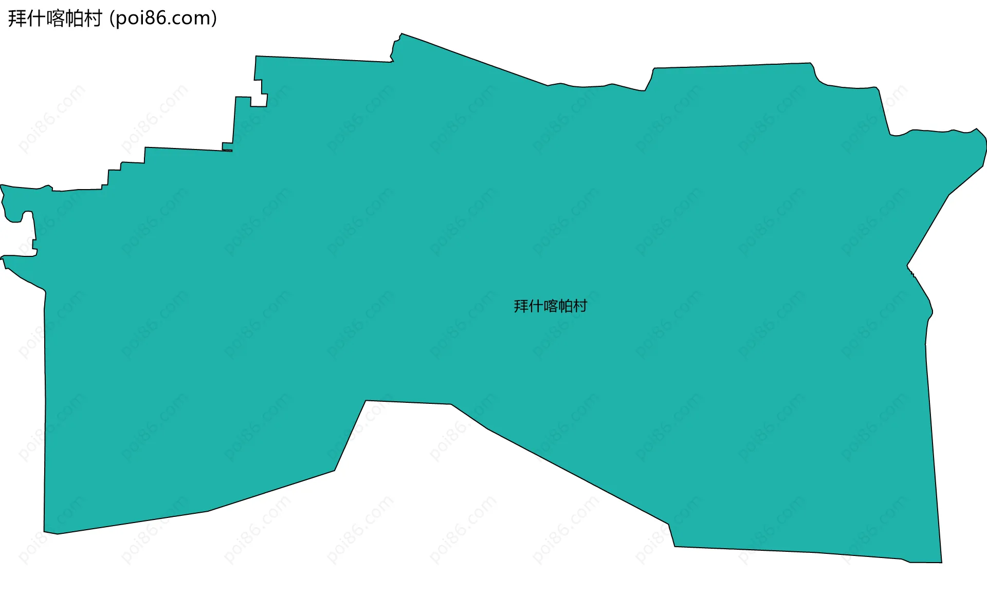 拜什喀帕村边界地图