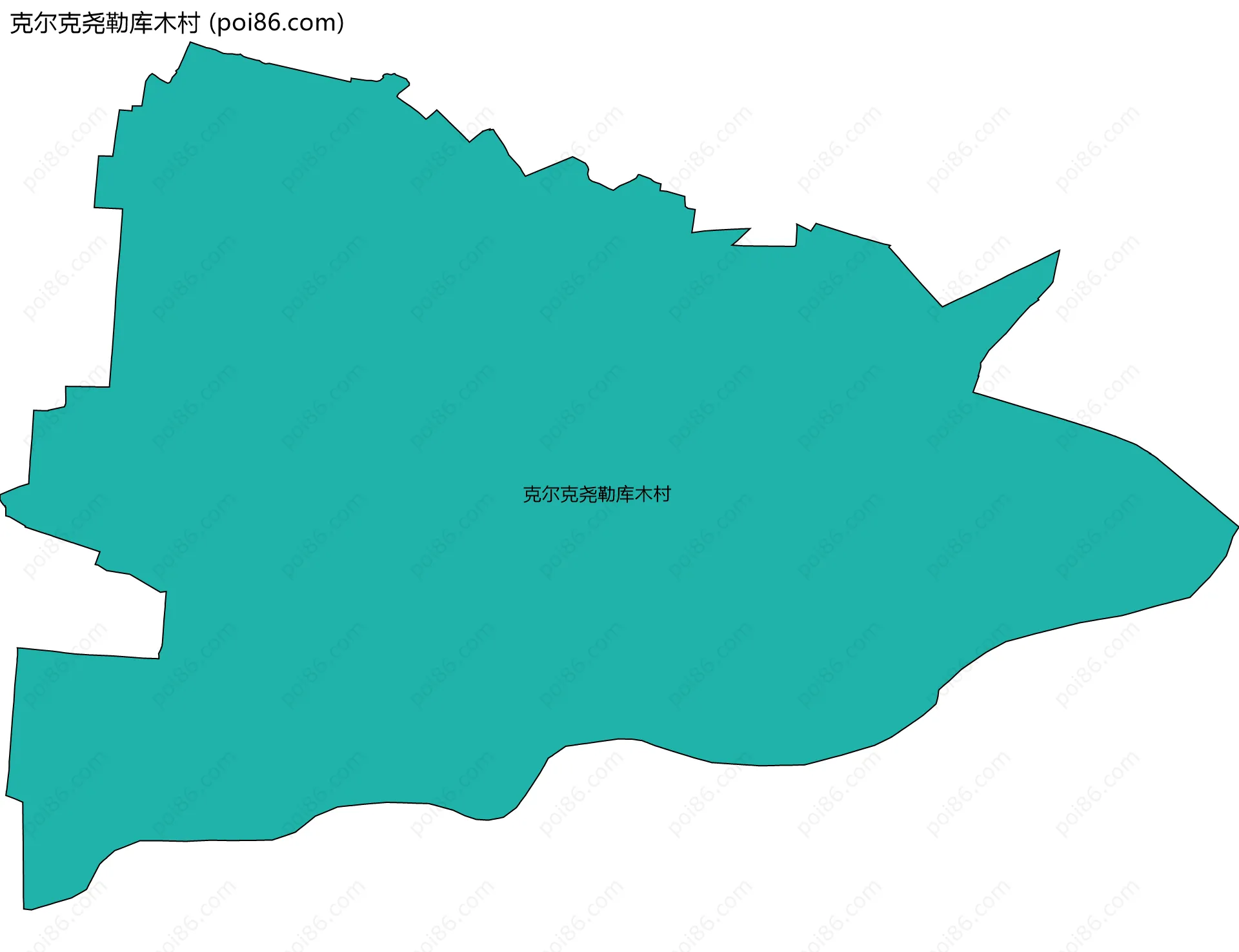 克尔克尧勒库木村边界地图