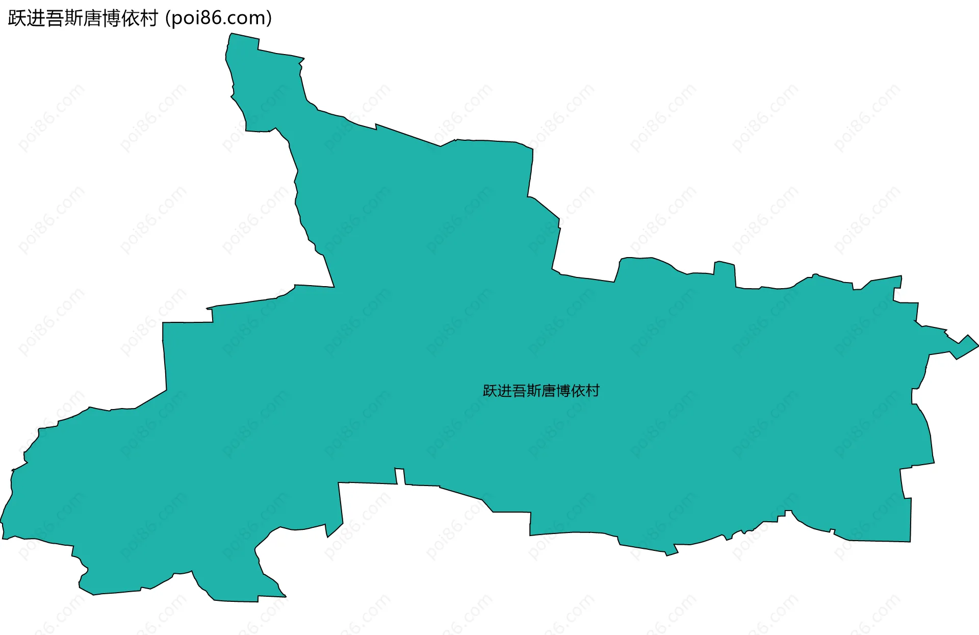 跃进吾斯唐博依村边界地图