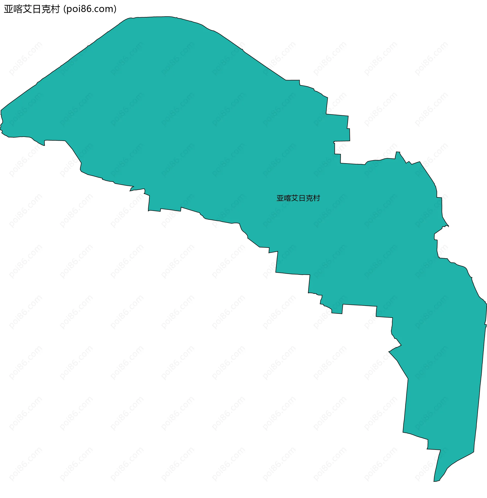 亚喀艾日克村边界地图