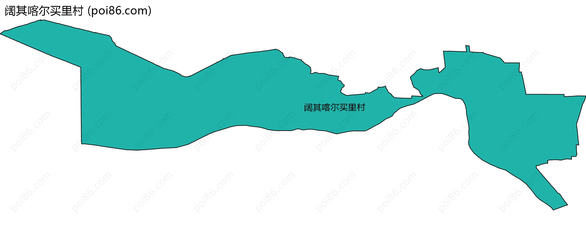 阔其喀尔买里村边界地图