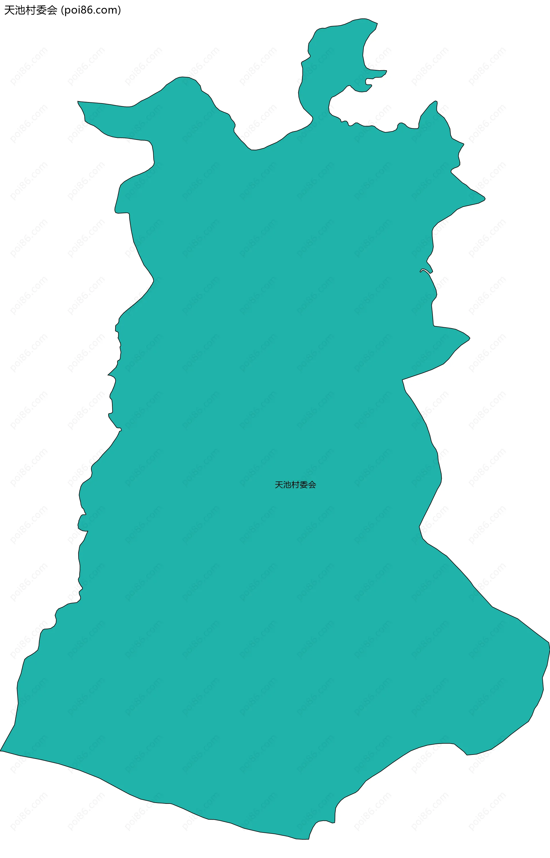 天池村委会边界地图