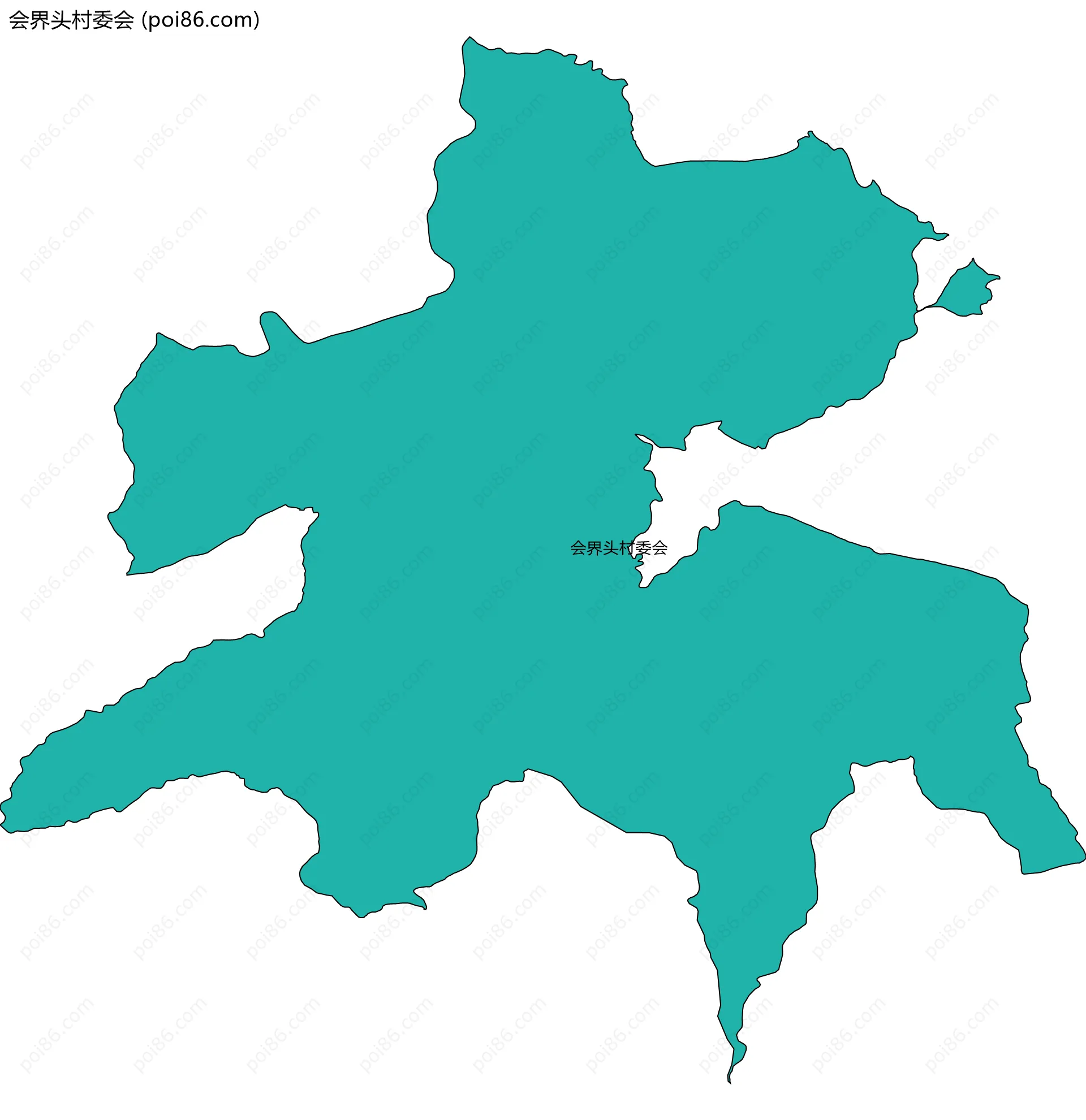 会界头村委会边界地图