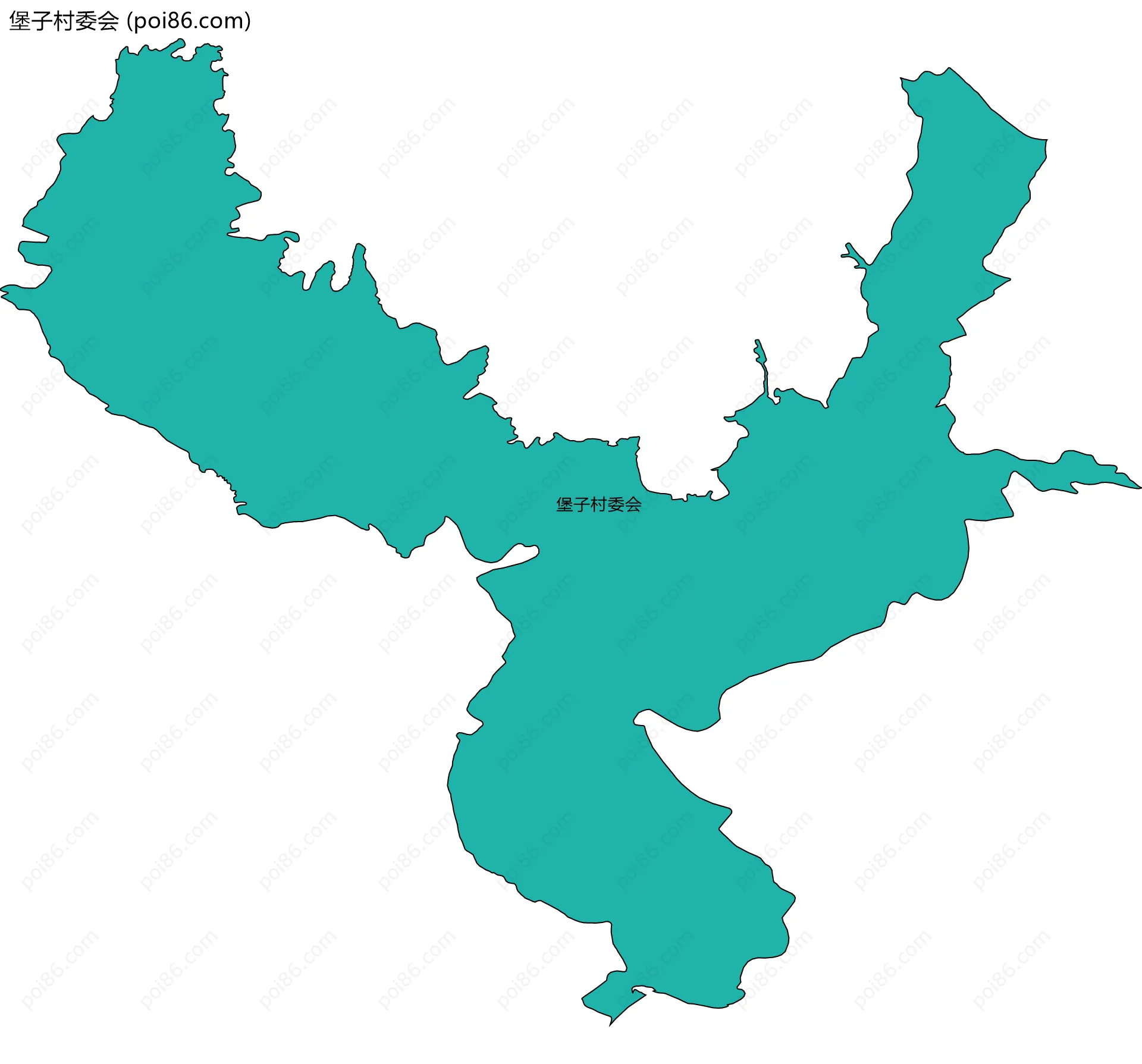 堡子村委会边界地图