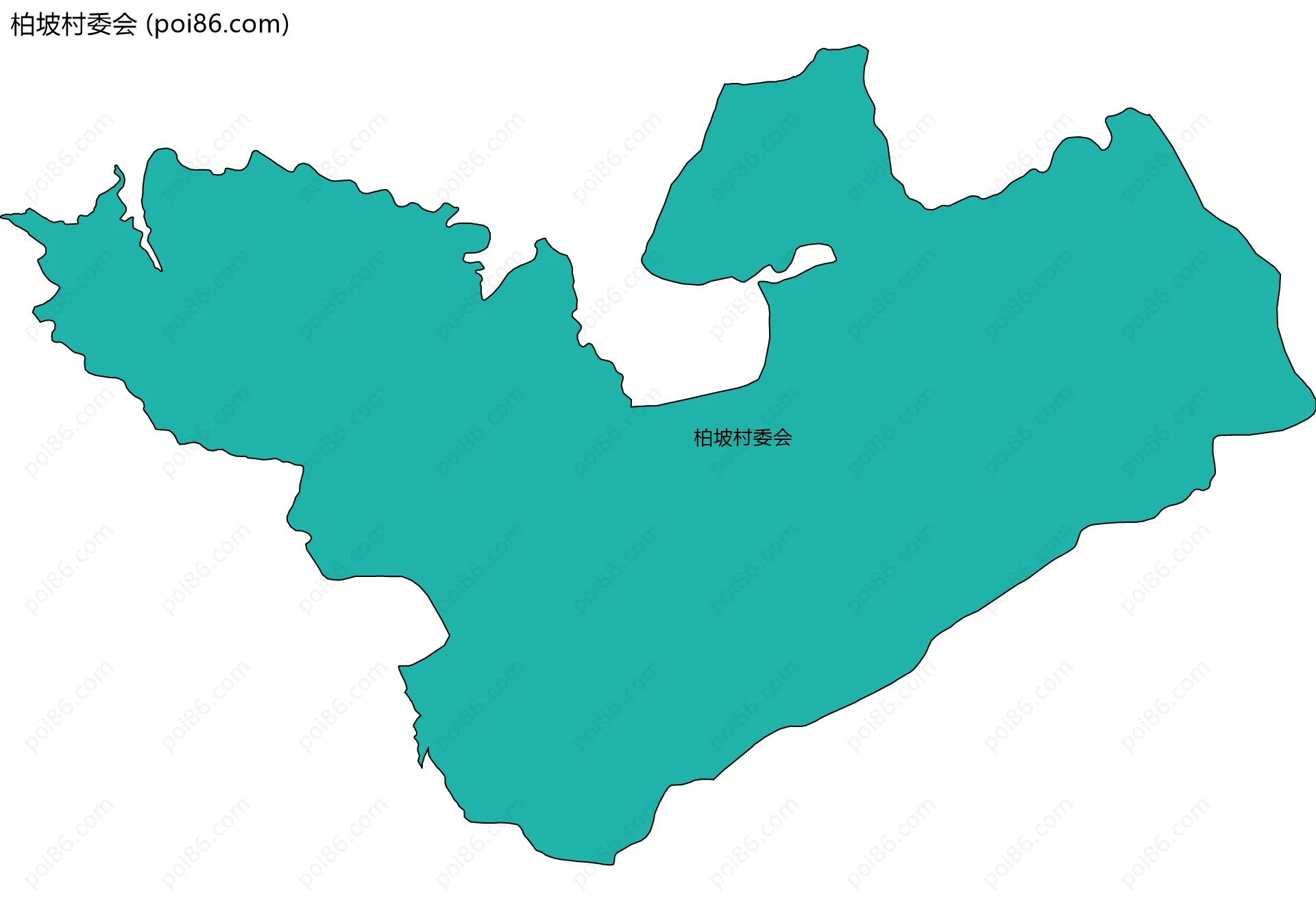 柏坡村委会边界地图