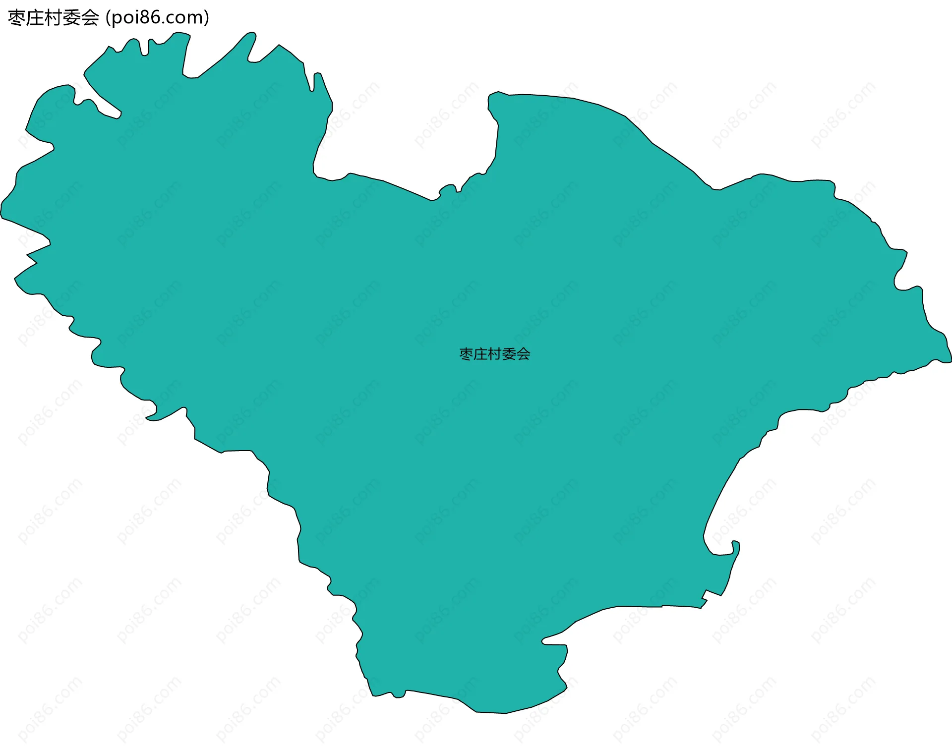 枣庄村委会边界地图