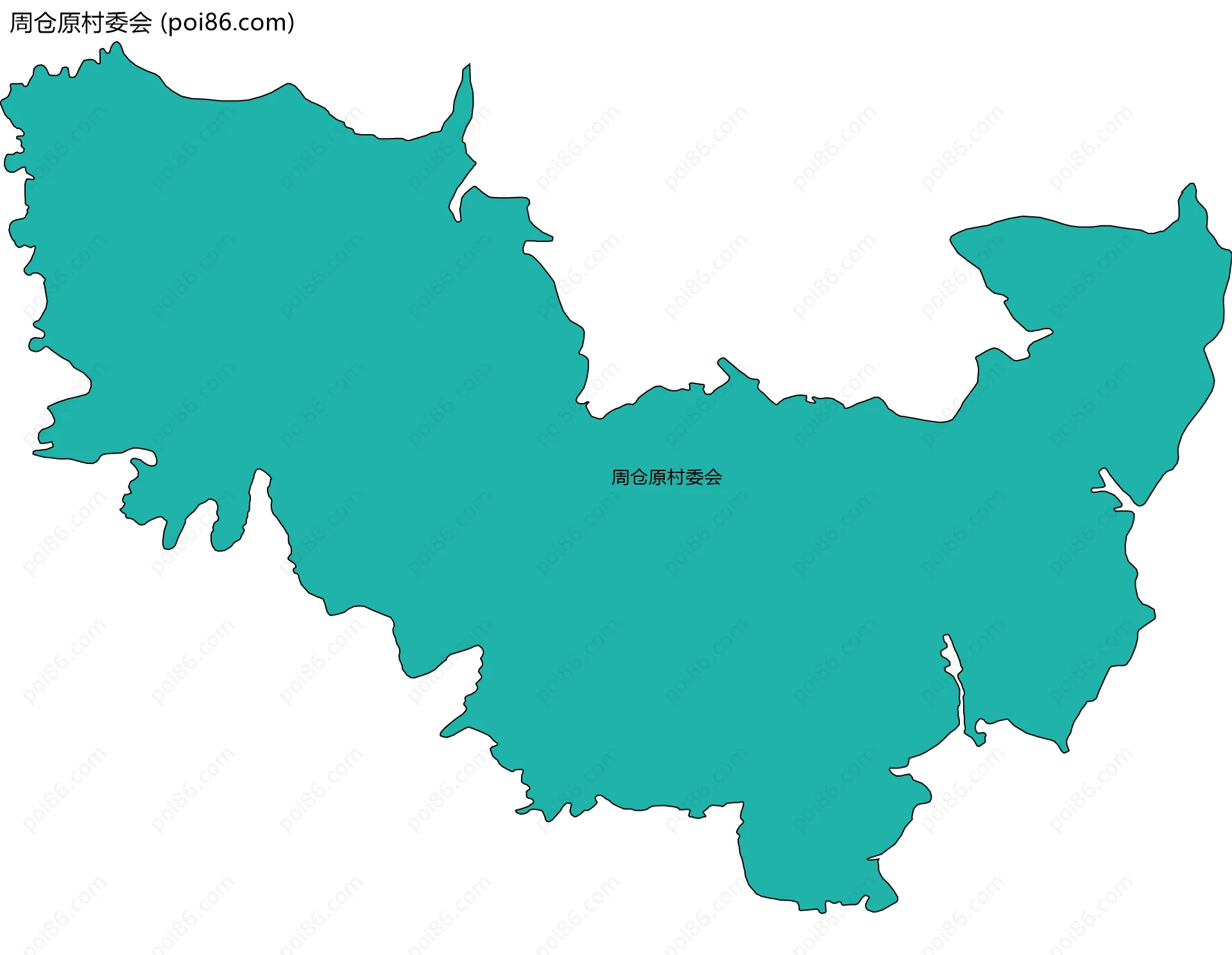 周仓原村委会边界地图