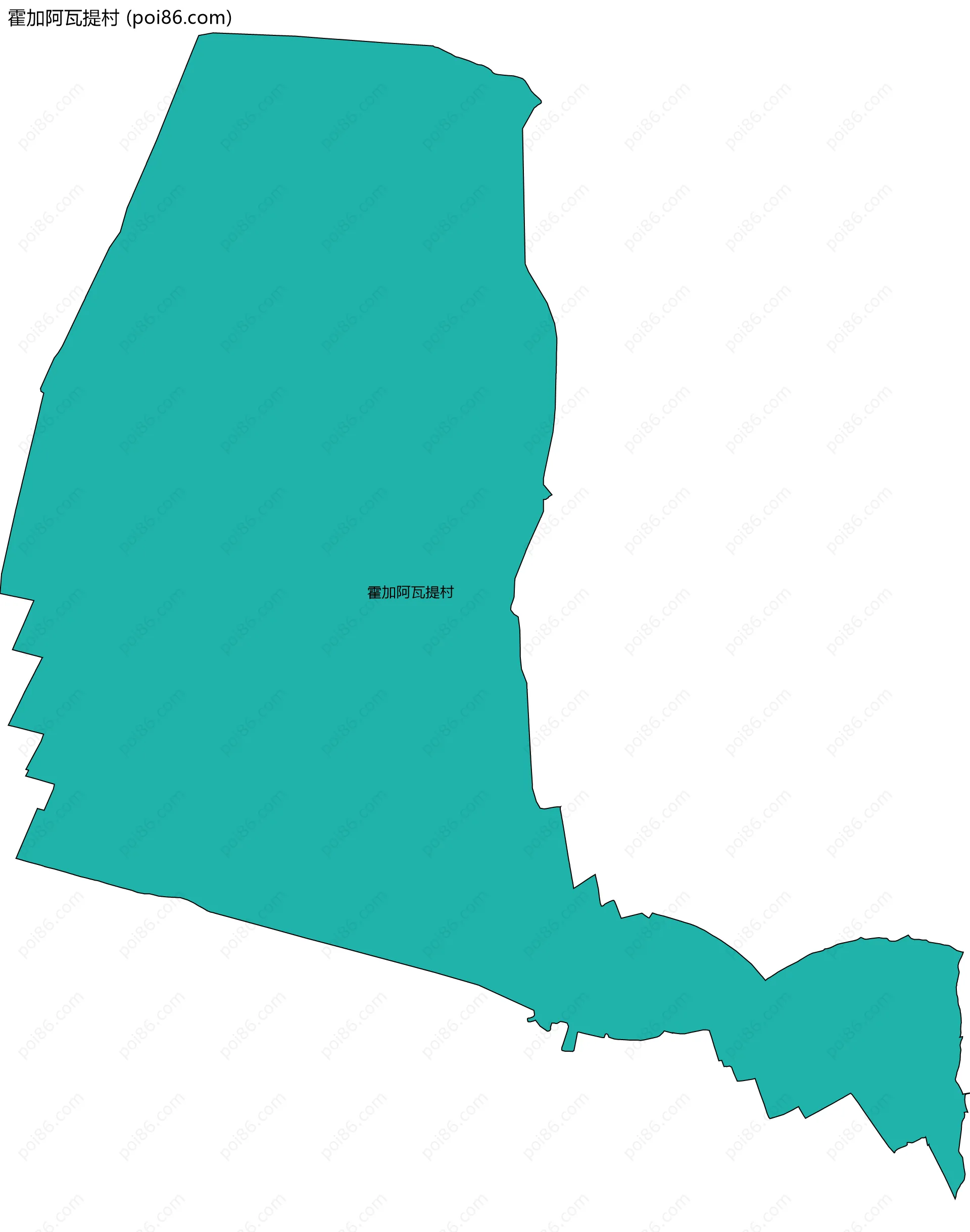 霍加阿瓦提村边界地图