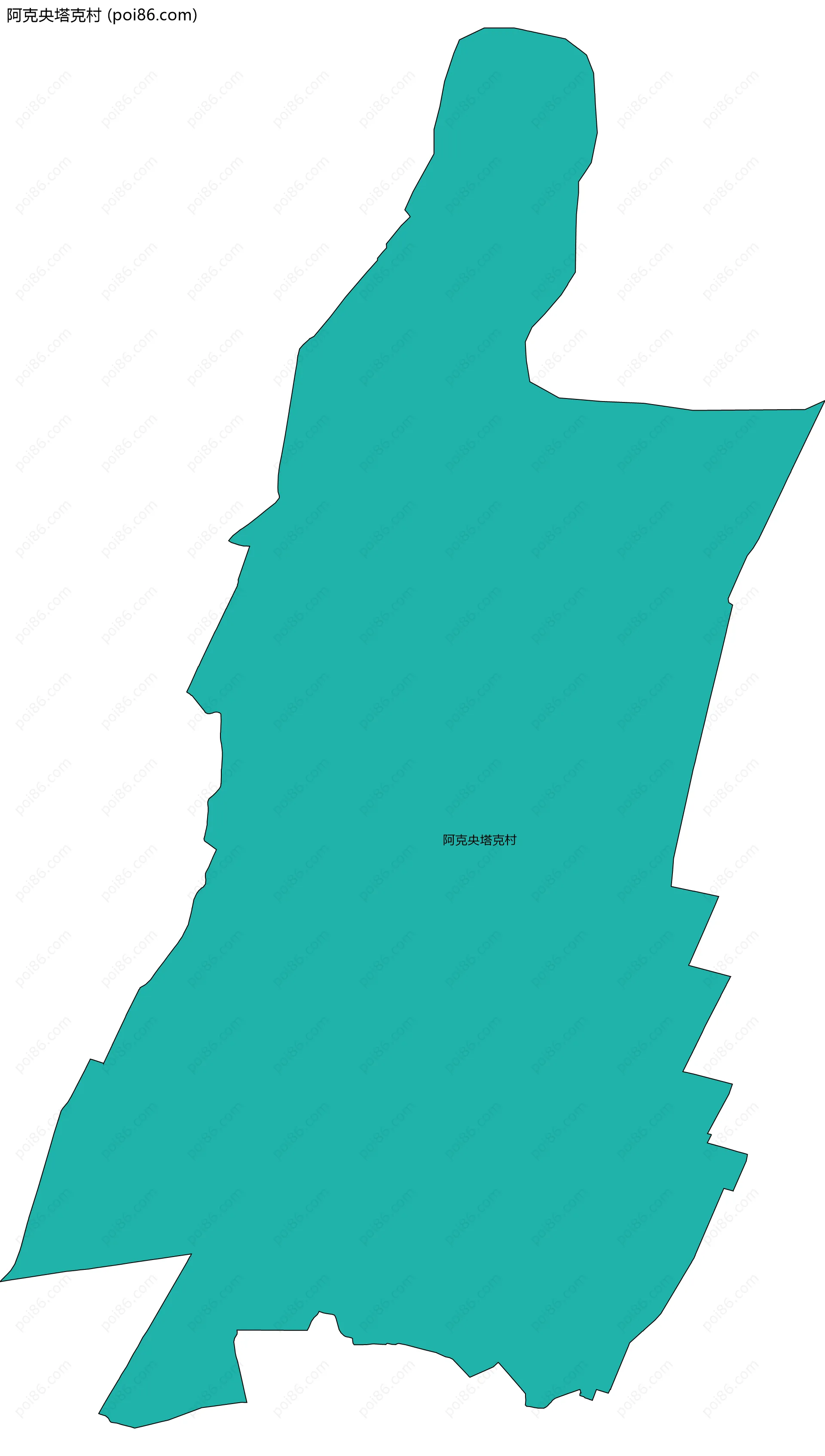 阿克央塔克村边界地图
