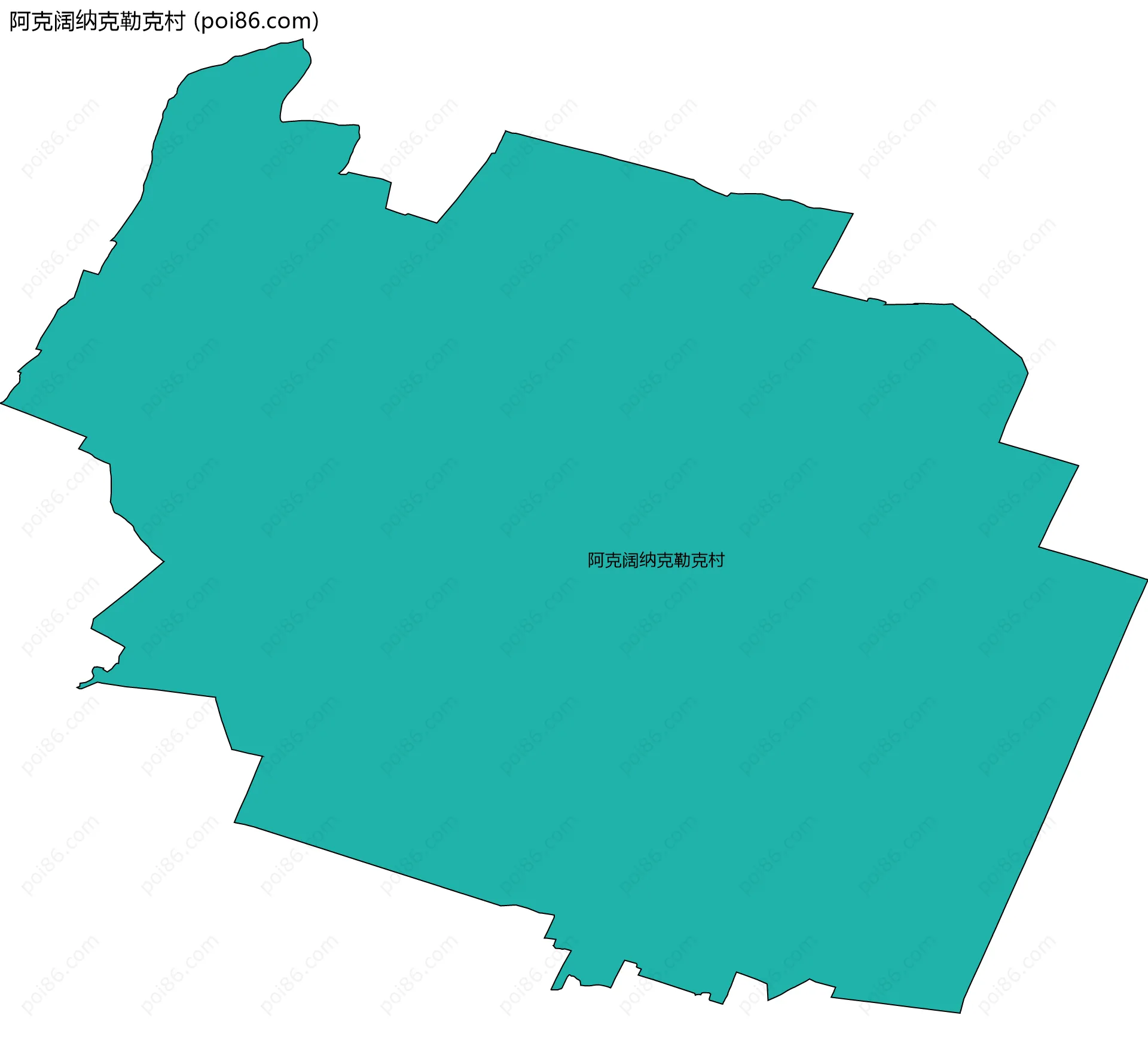 阿克阔纳克勒克村边界地图