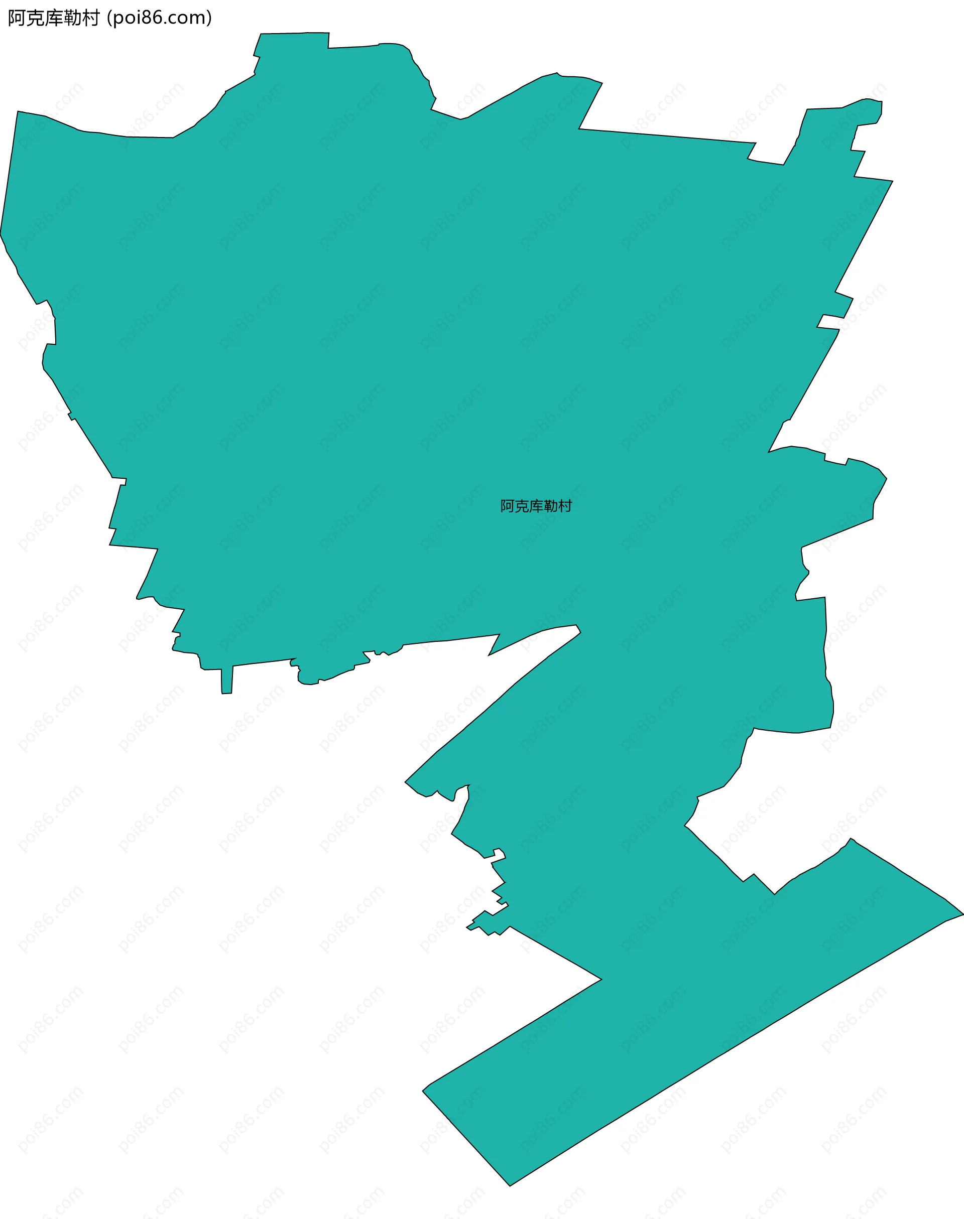 阿克库勒村边界地图