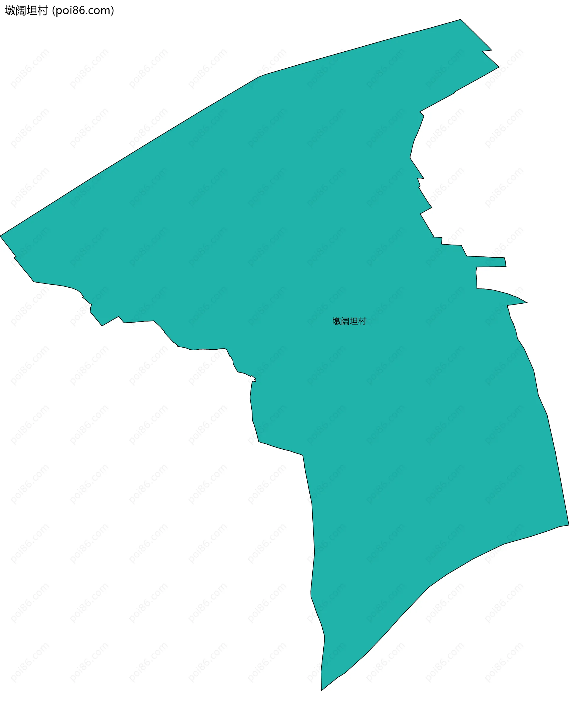 墩阔坦村边界地图