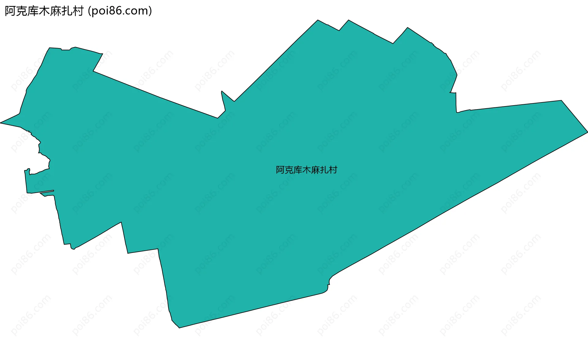 阿克库木麻扎村边界地图